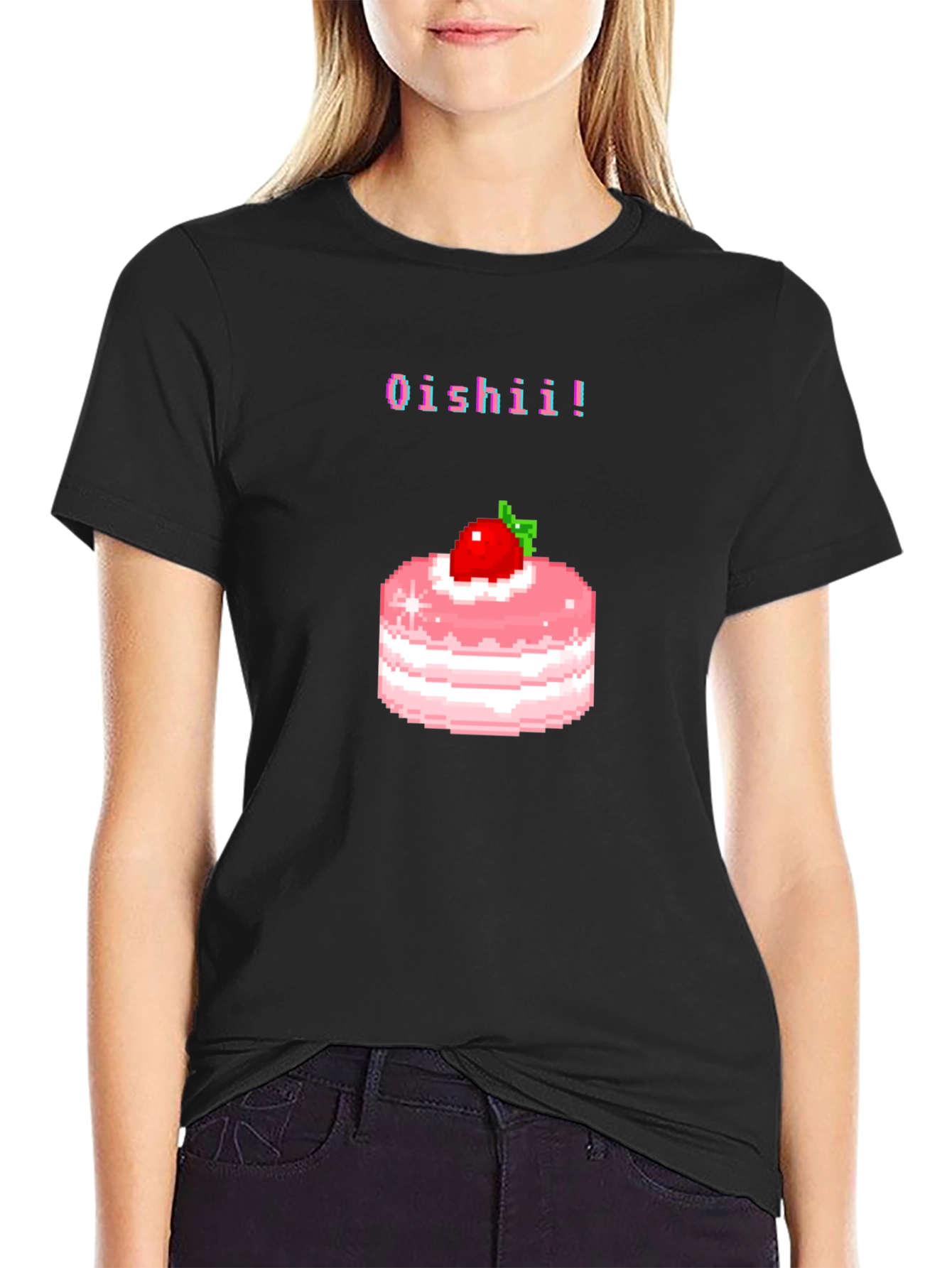 Pixel Art Cake Graphic Tee - Oishii! T-Shirt