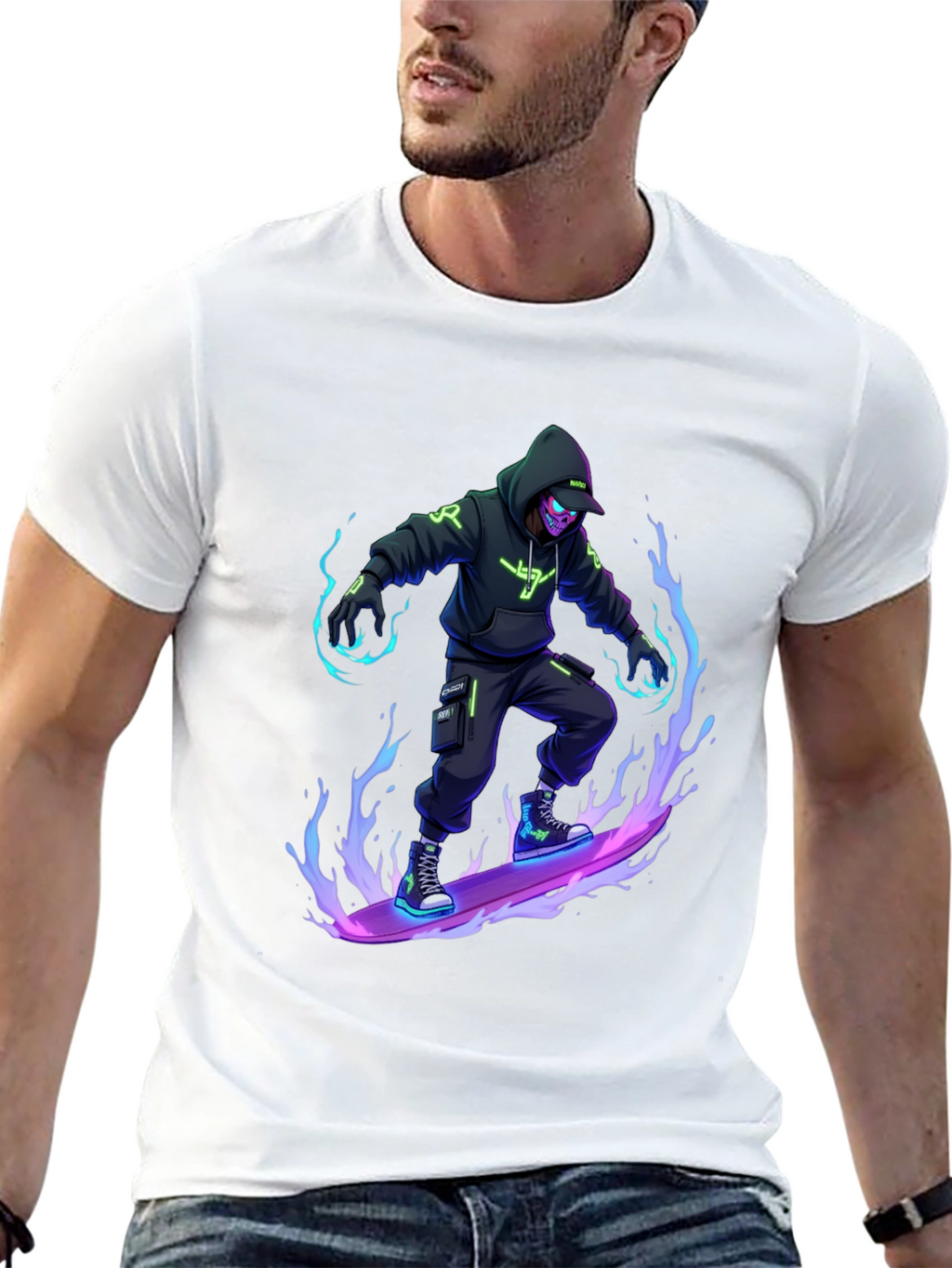 Cyberpunk Rider Black T-Shirt