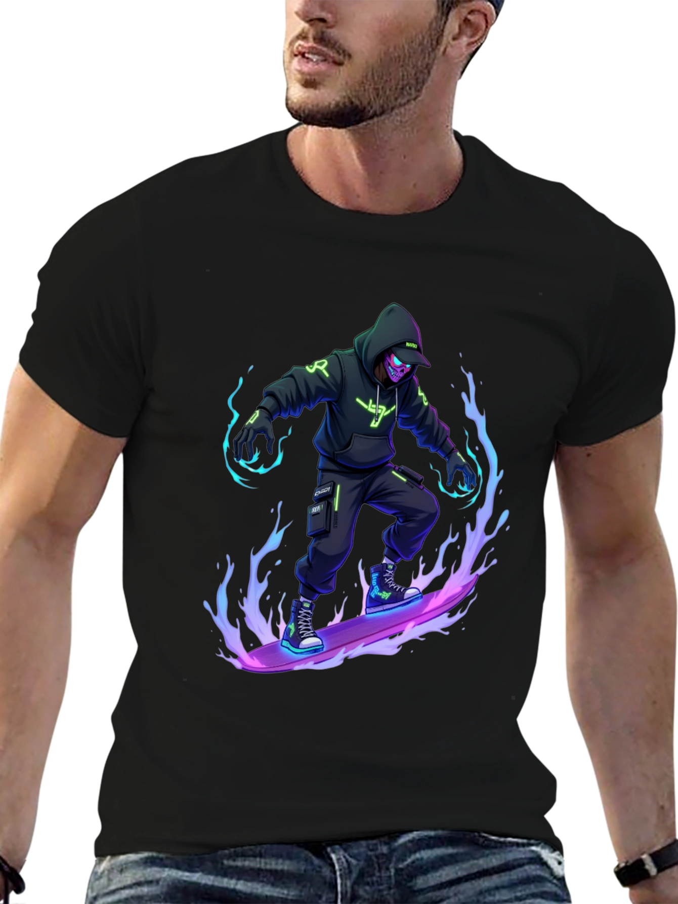 Cyberpunk Rider Black T-Shirt