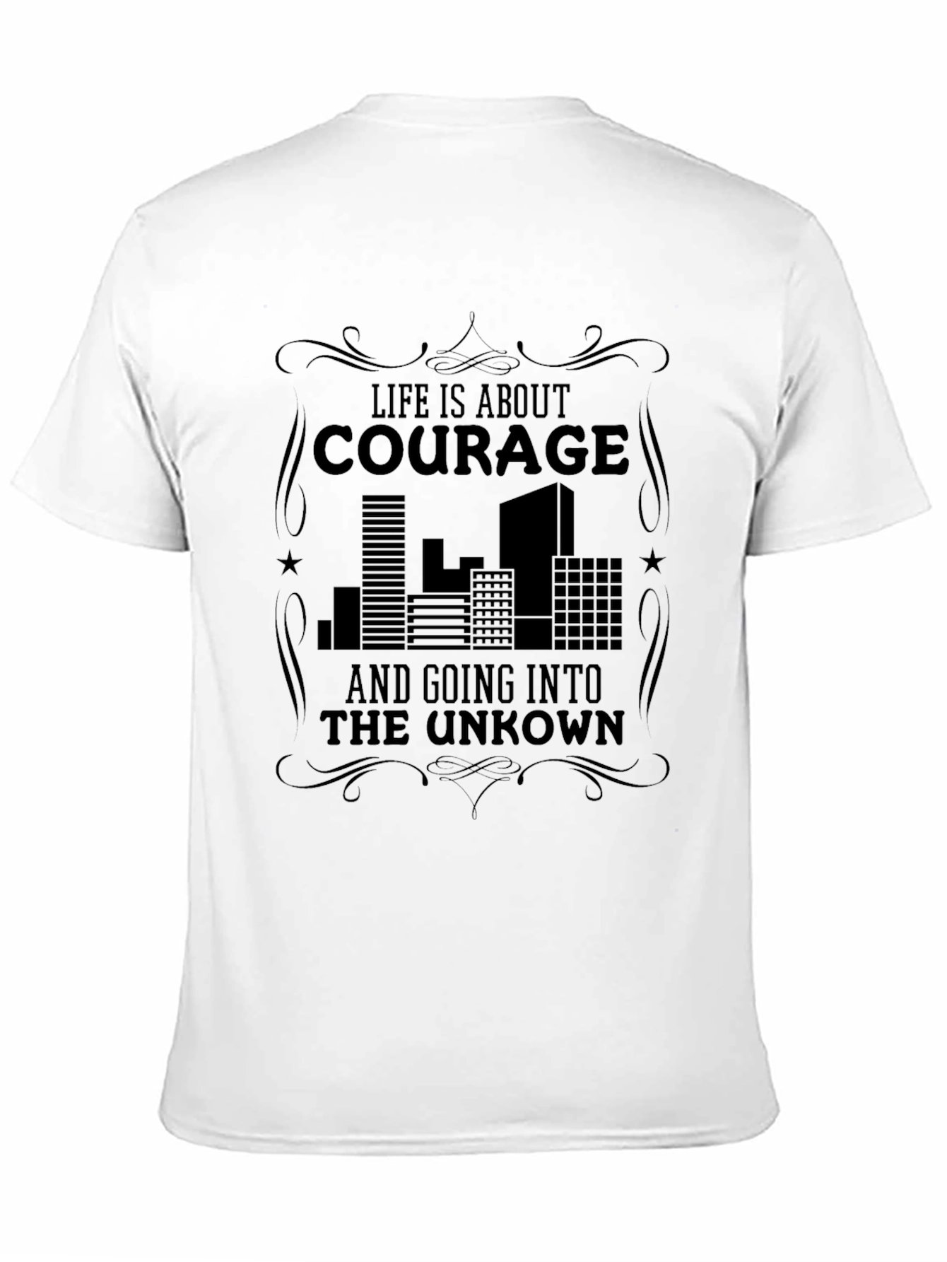 Courage Graphic Tee - Black Urban Style Shirt