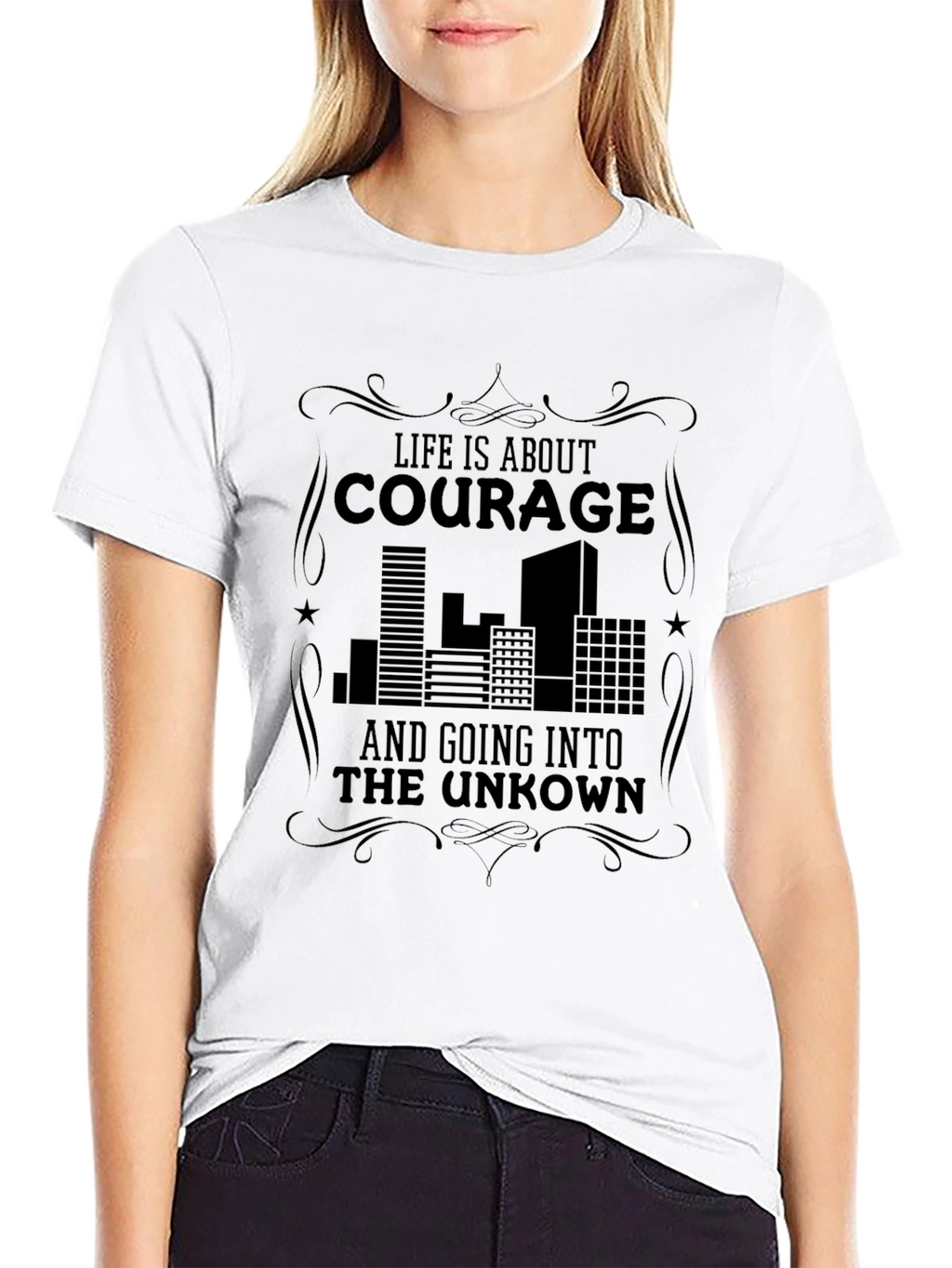 Courage Graphic Tee - Black Urban Style Shirt