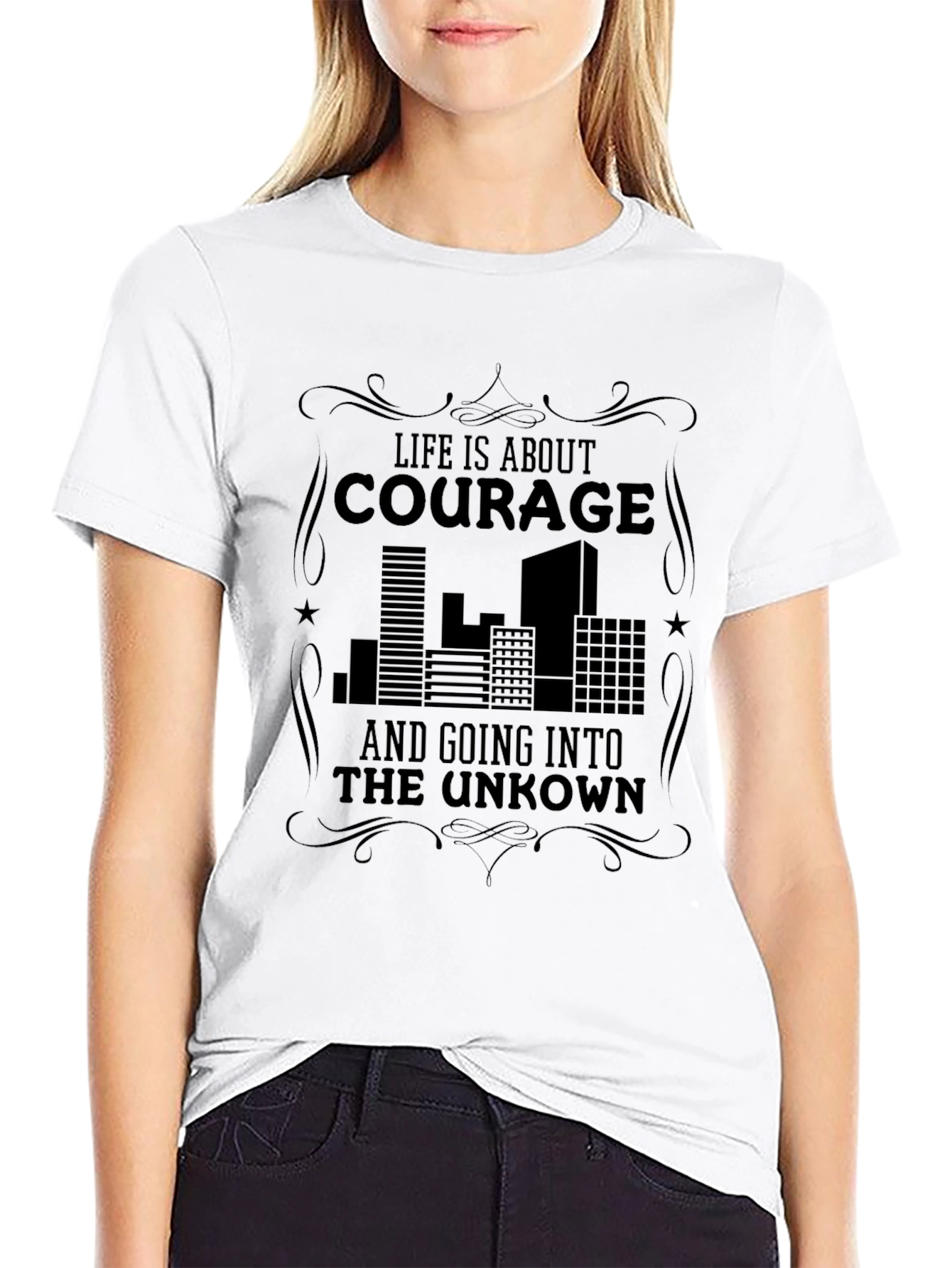 Courage Graphic Tee - Black Urban Style Shirt