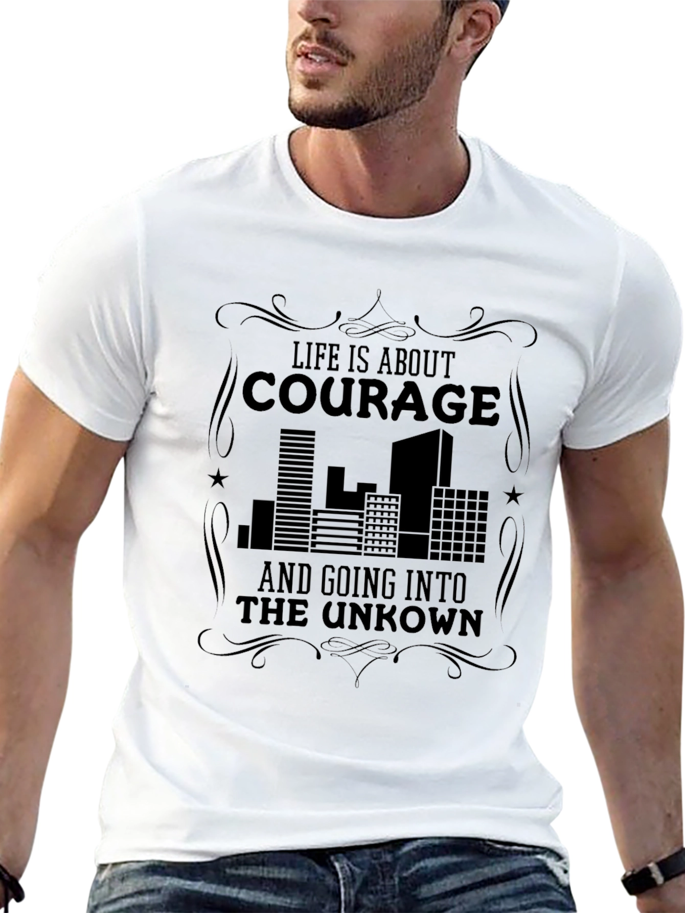 Courage Graphic Tee - Black Urban Style Shirt