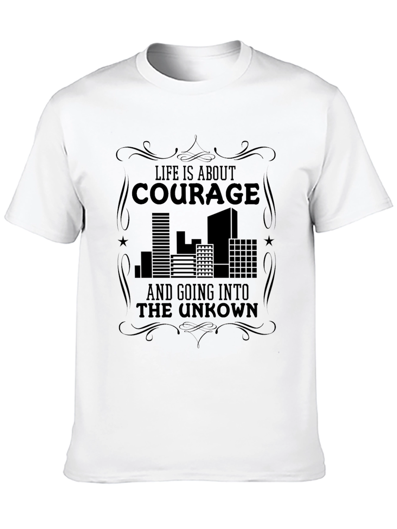 Courage Graphic Tee - Black Urban Style Shirt