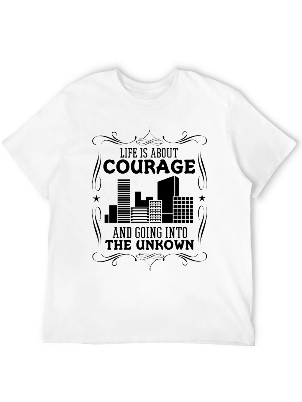 Courage Graphic Tee - Black Urban Style Shirt