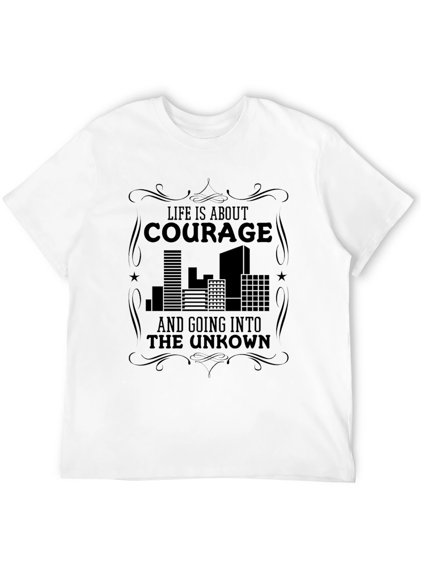 Courage Graphic Tee - Black Urban Style Shirt