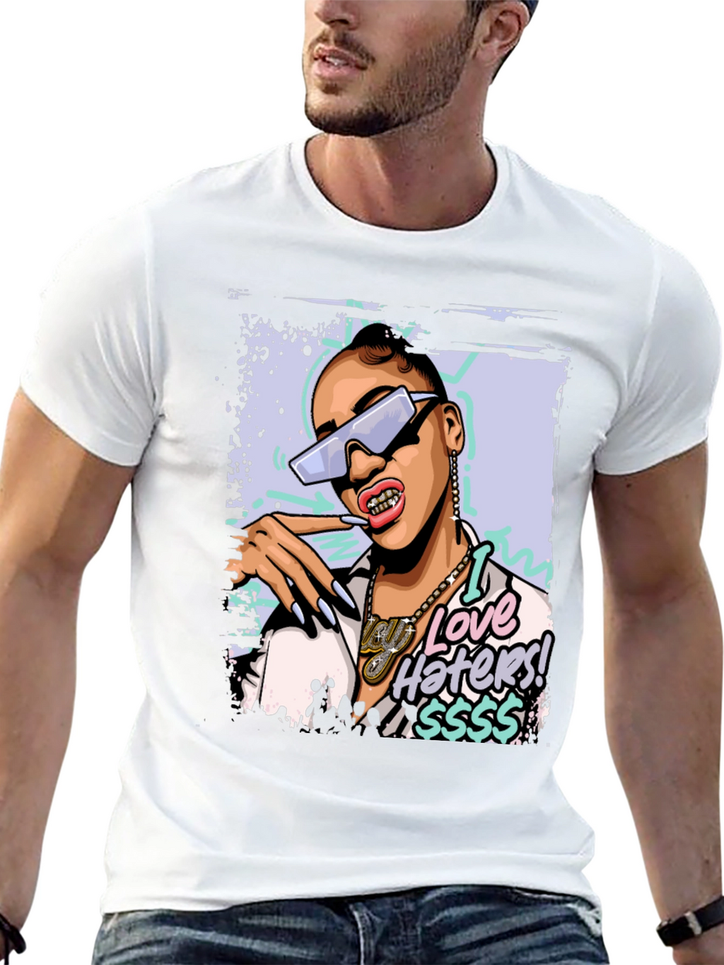 I Love Haters Graphic Tee - Black T-Shirt