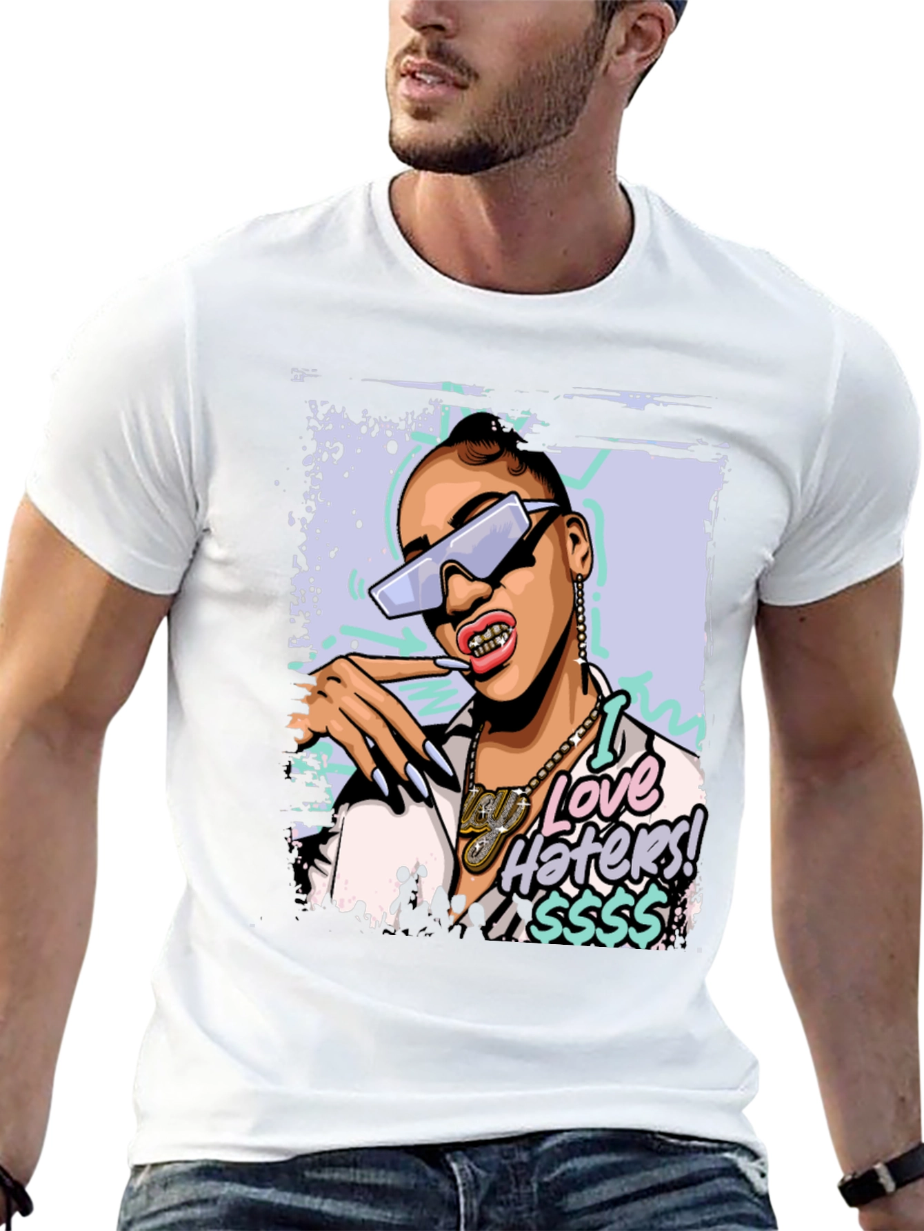 I Love Haters Graphic Tee - Black T-Shirt
