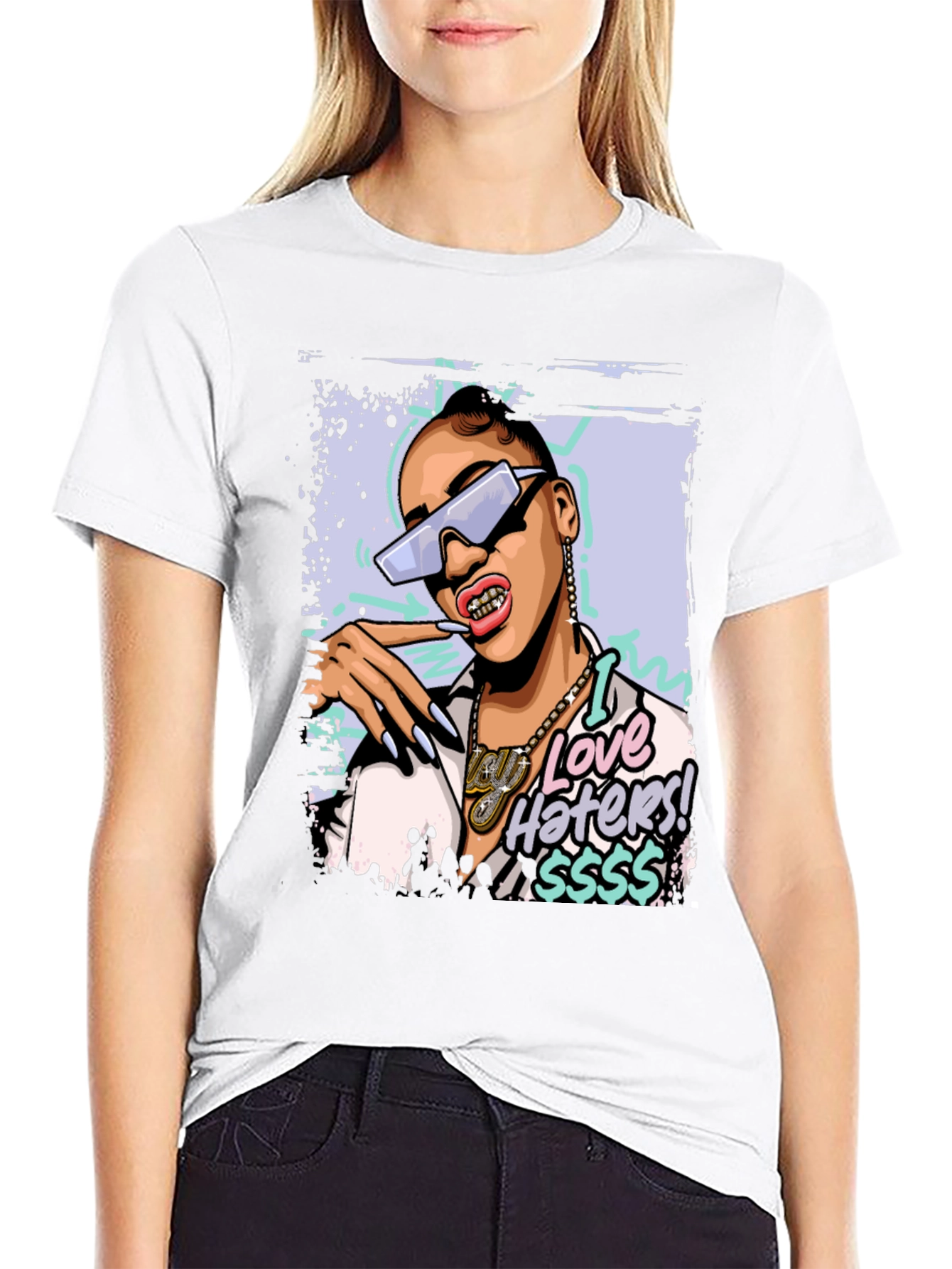 I Love Haters Graphic Tee - Black T-Shirt