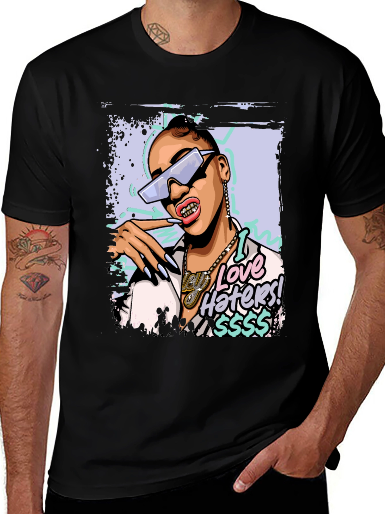 I Love Haters Graphic Tee - Black T-Shirt