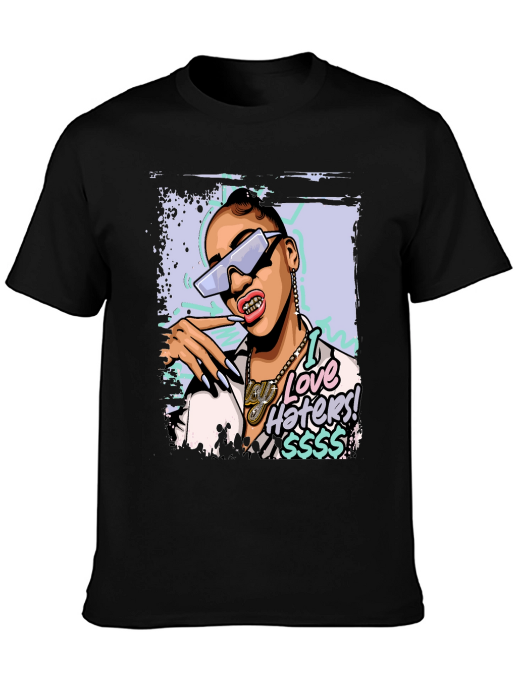 I Love Haters Graphic Tee - Black T-Shirt