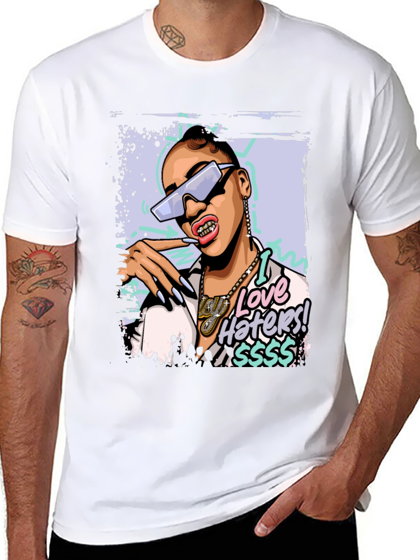 I Love Haters Graphic Tee - Black T-Shirt