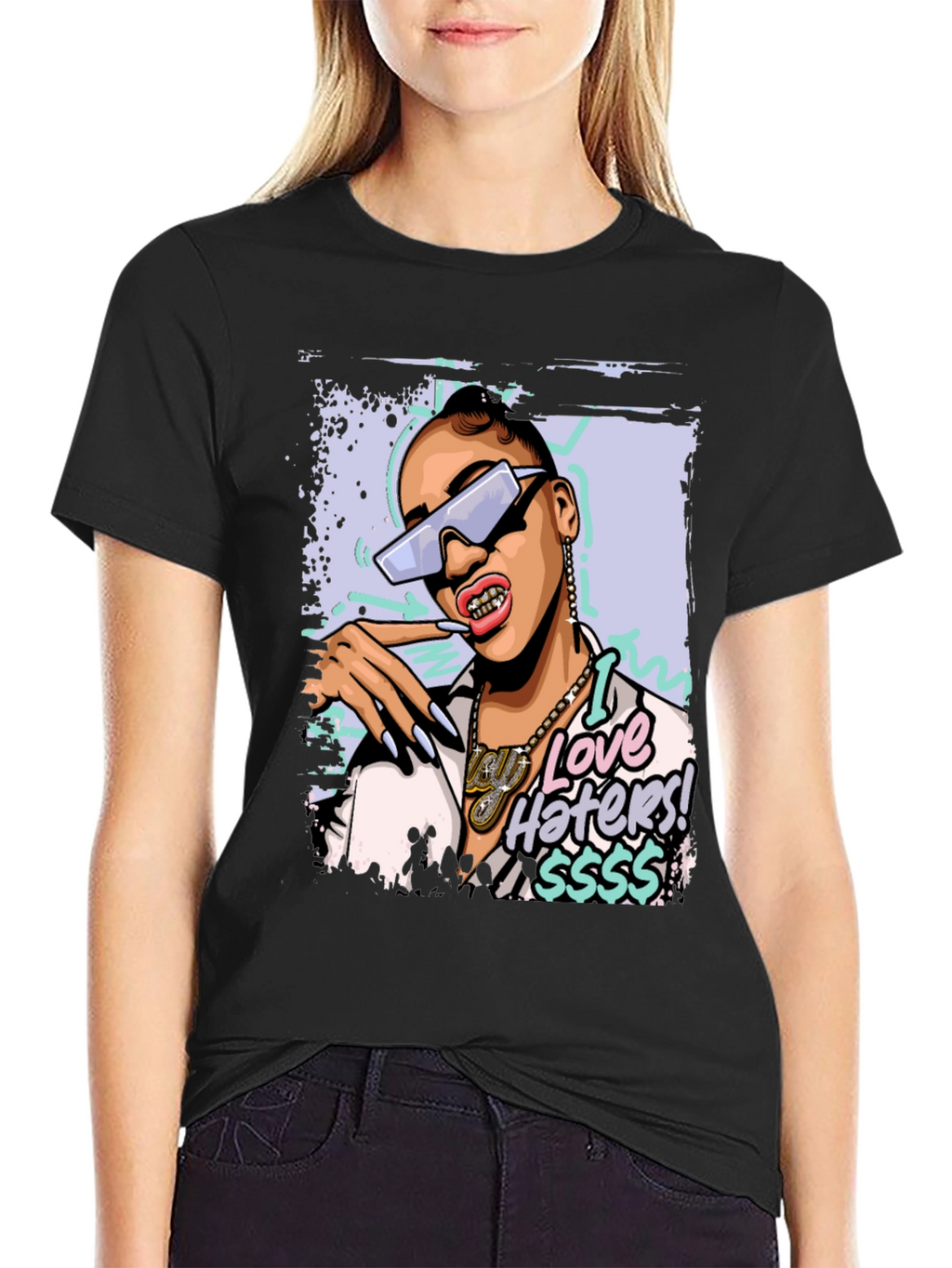 I Love Haters Graphic Tee - Black T-Shirt