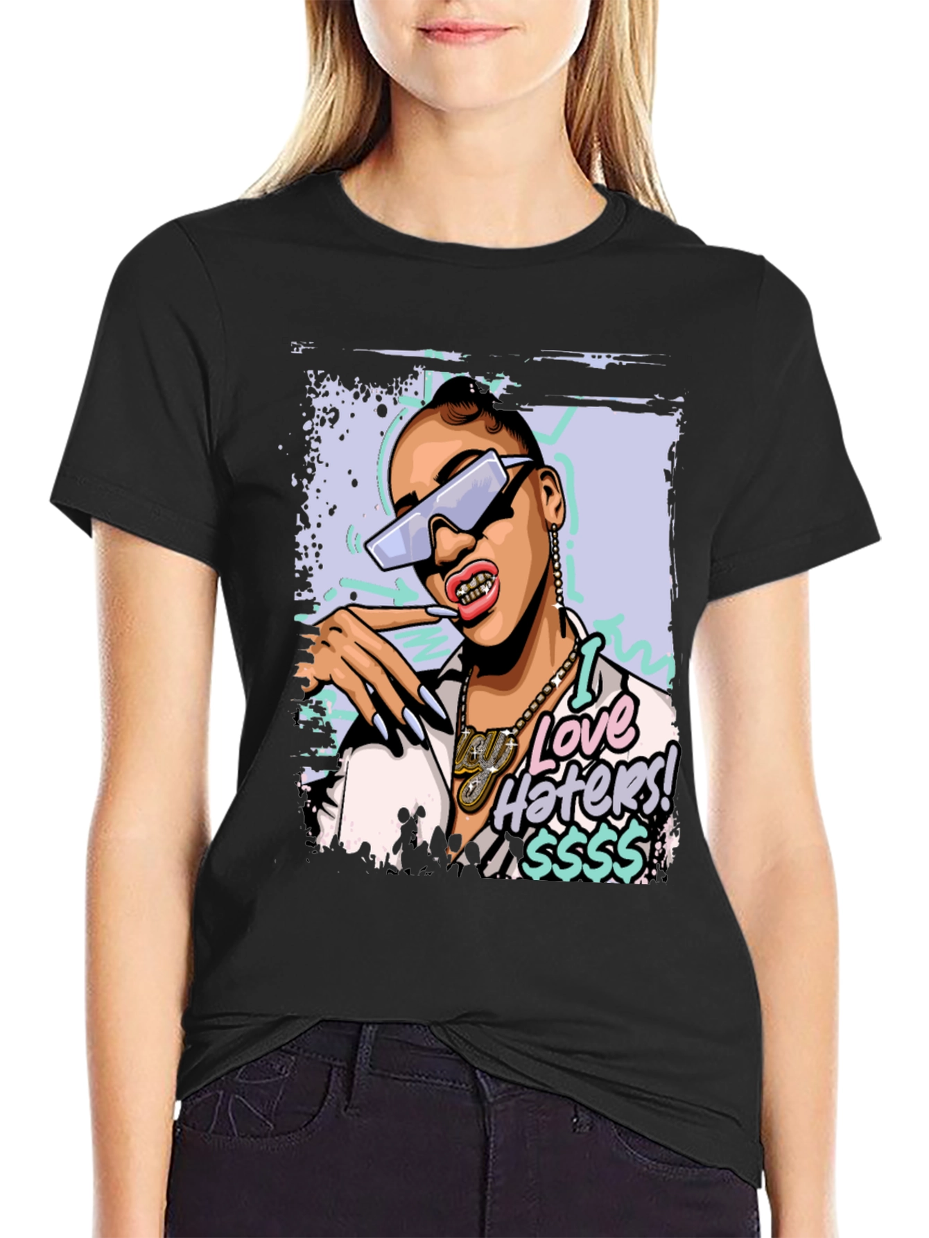 I Love Haters Graphic Tee - Black T-Shirt
