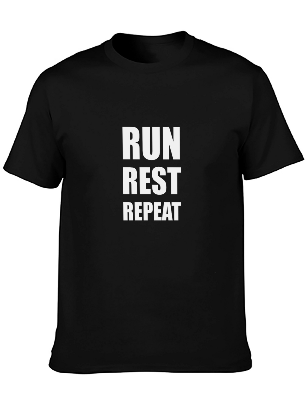 Run Rest Repeat Black T-Shirt