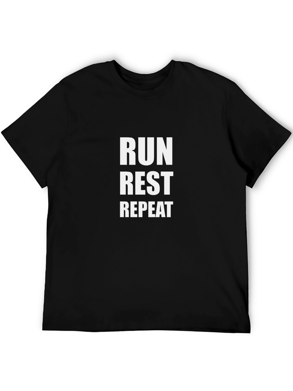 Run Rest Repeat Black T-Shirt