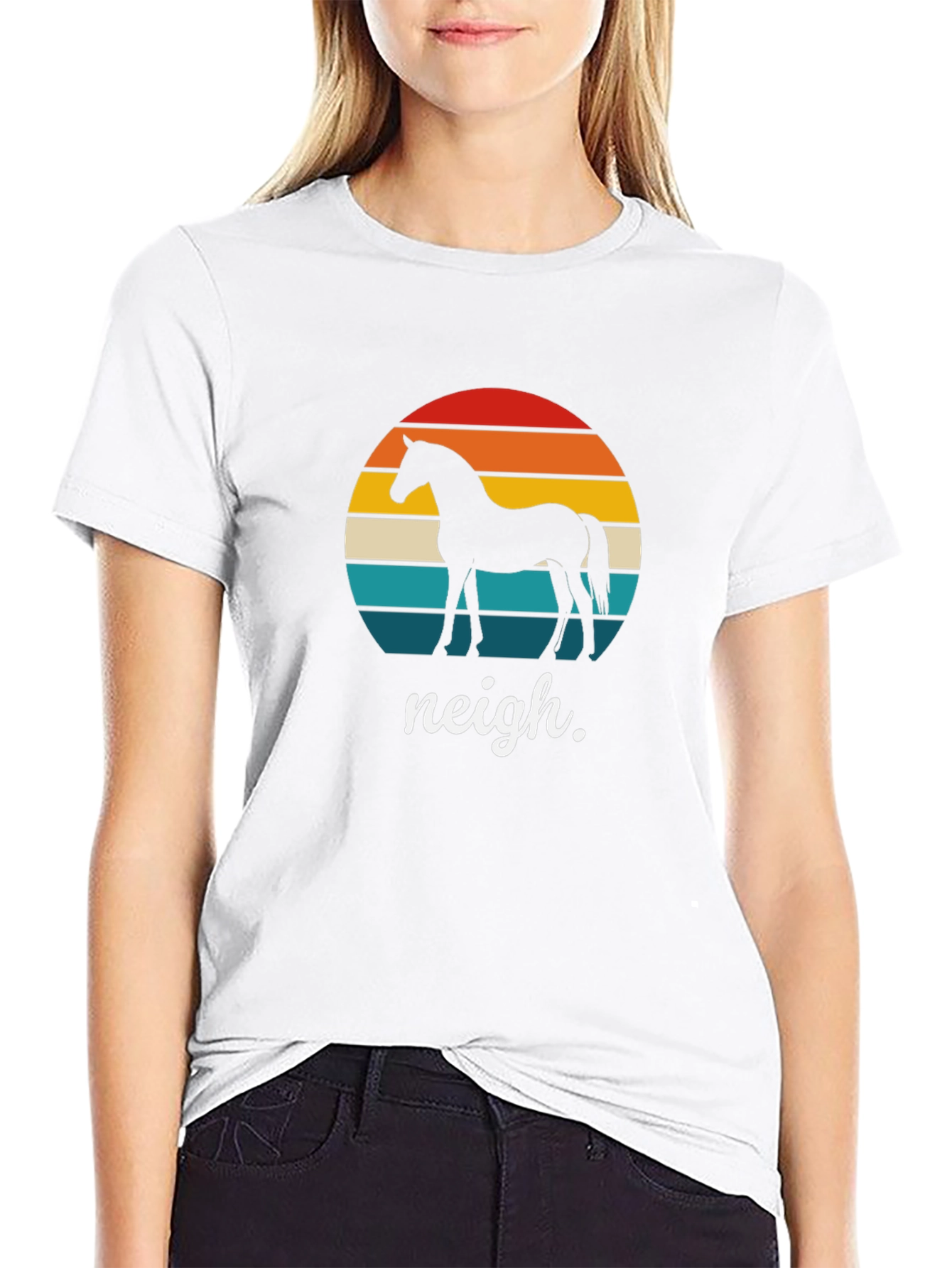 Retro Horse T-Shirt - Neigh Design