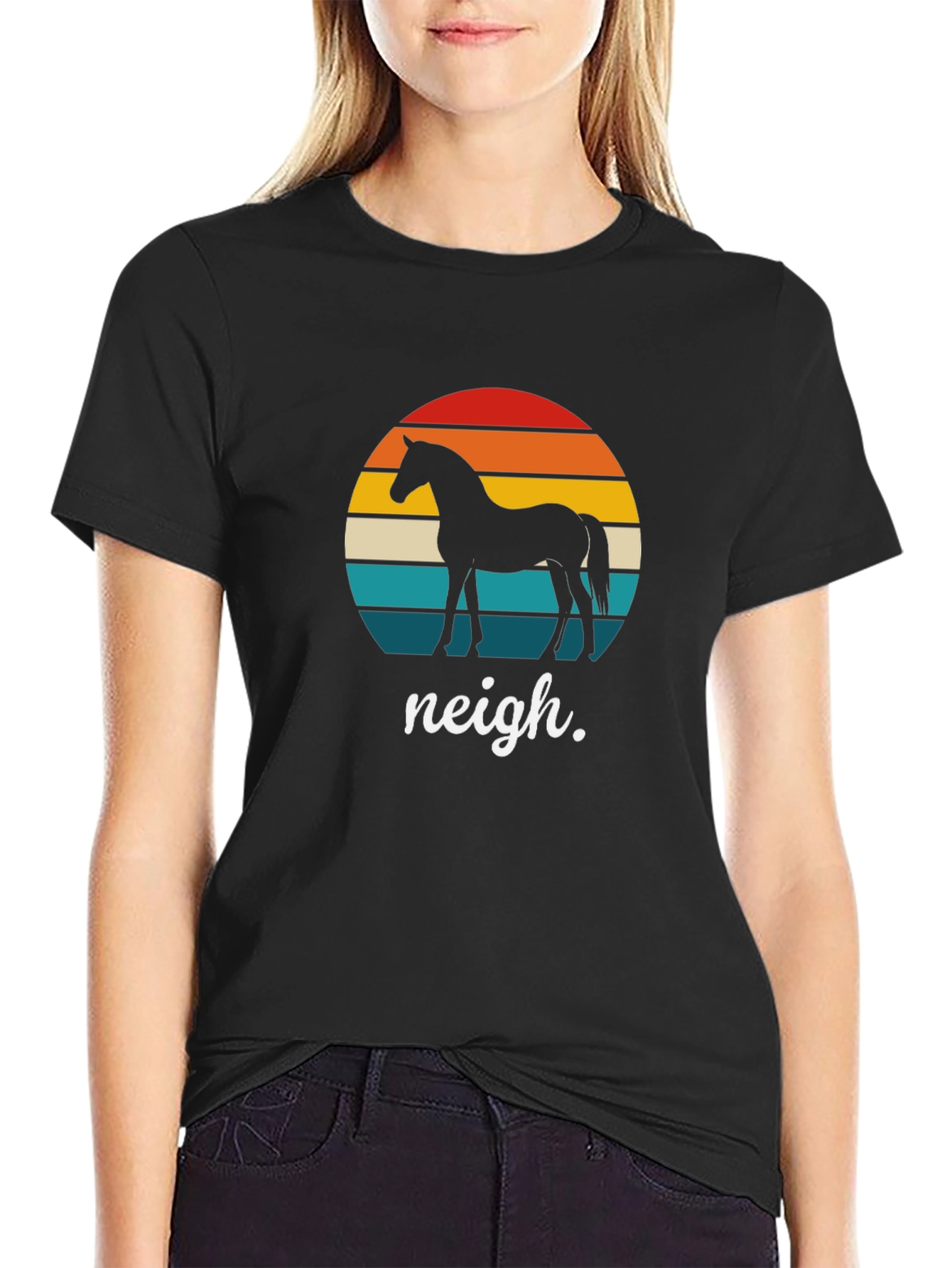 Retro Horse T-Shirt - Neigh Design