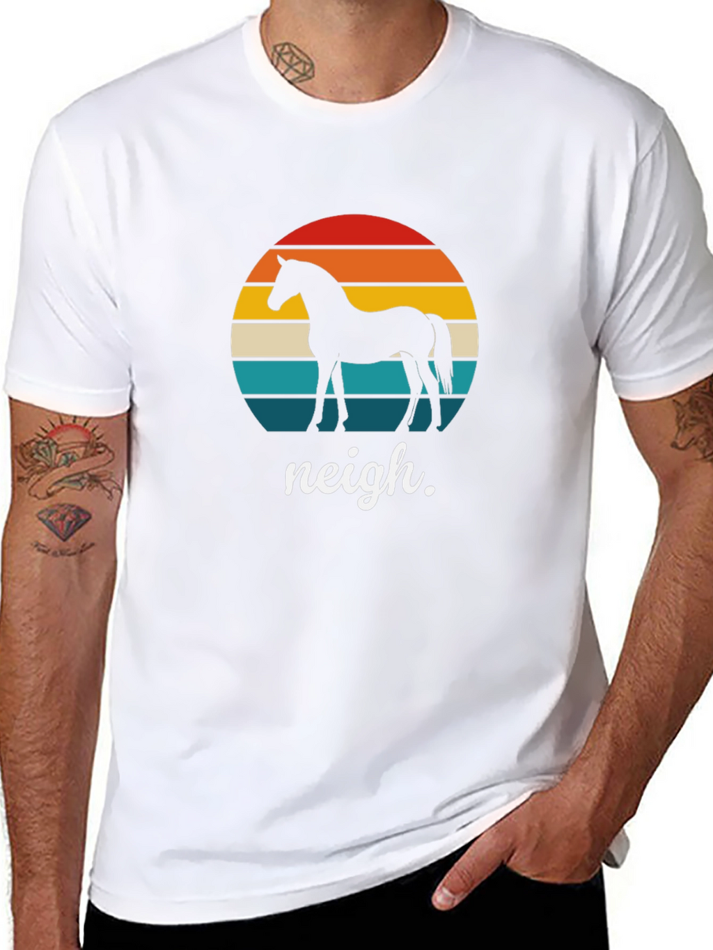 Retro Horse T-Shirt - Neigh Design
