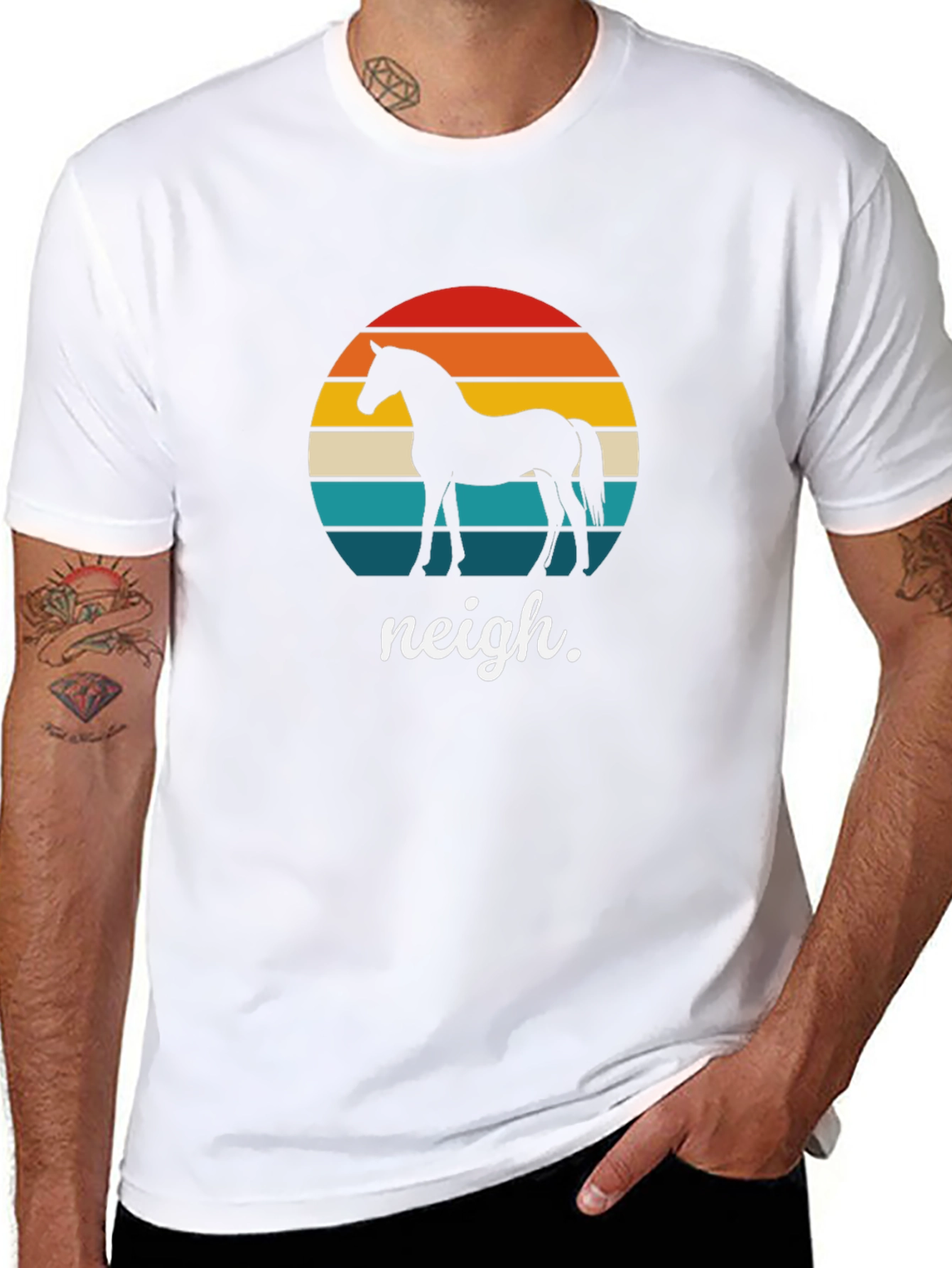 Retro Horse T-Shirt - Neigh Design