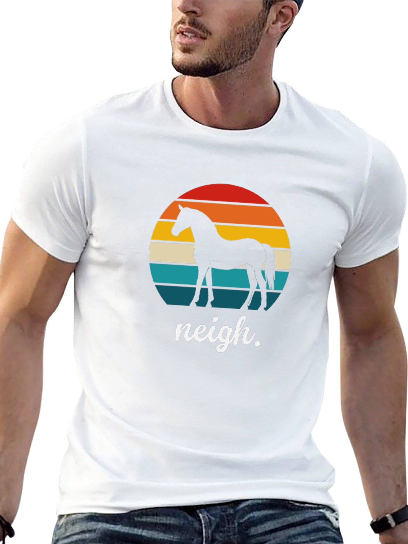 Retro Horse T-Shirt - Neigh Design