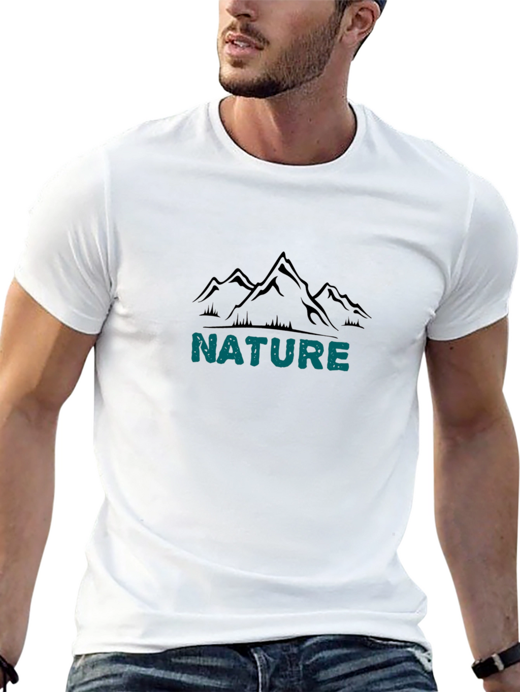 Nature Graphic Black T-Shirt