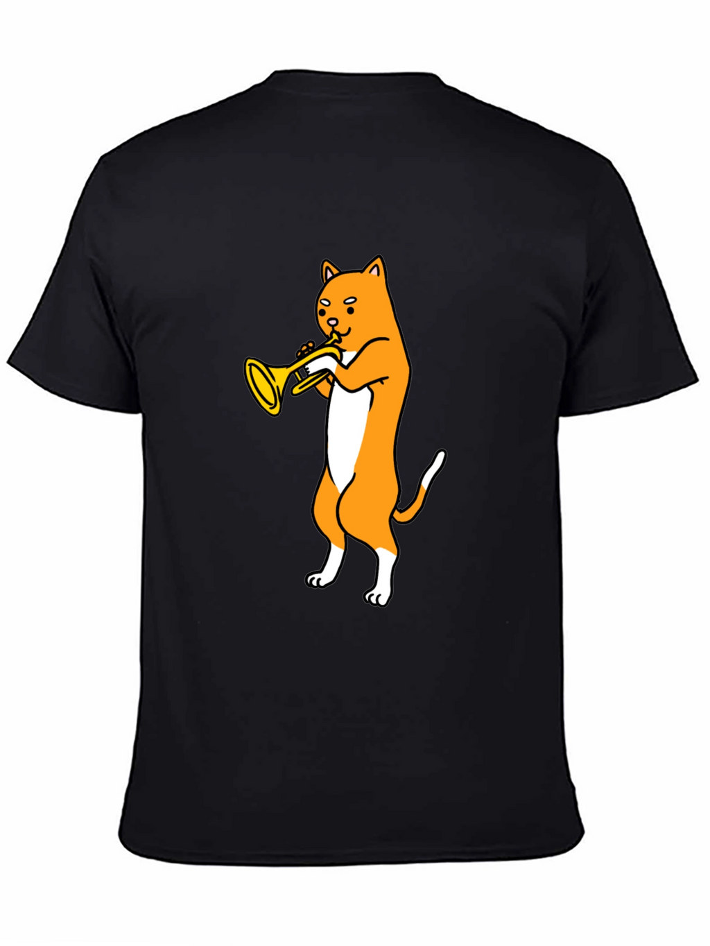 Cat Trumpet Player Graphic Tee