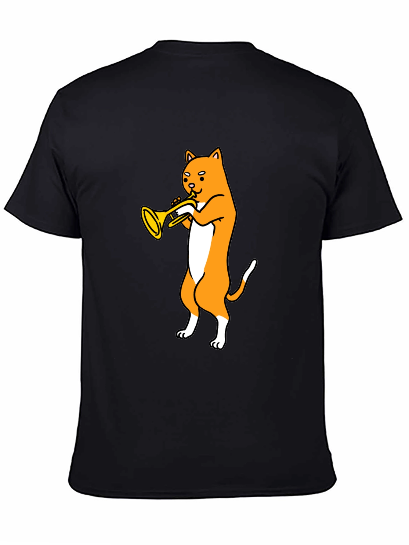 Cat Trumpet Player Graphic Tee