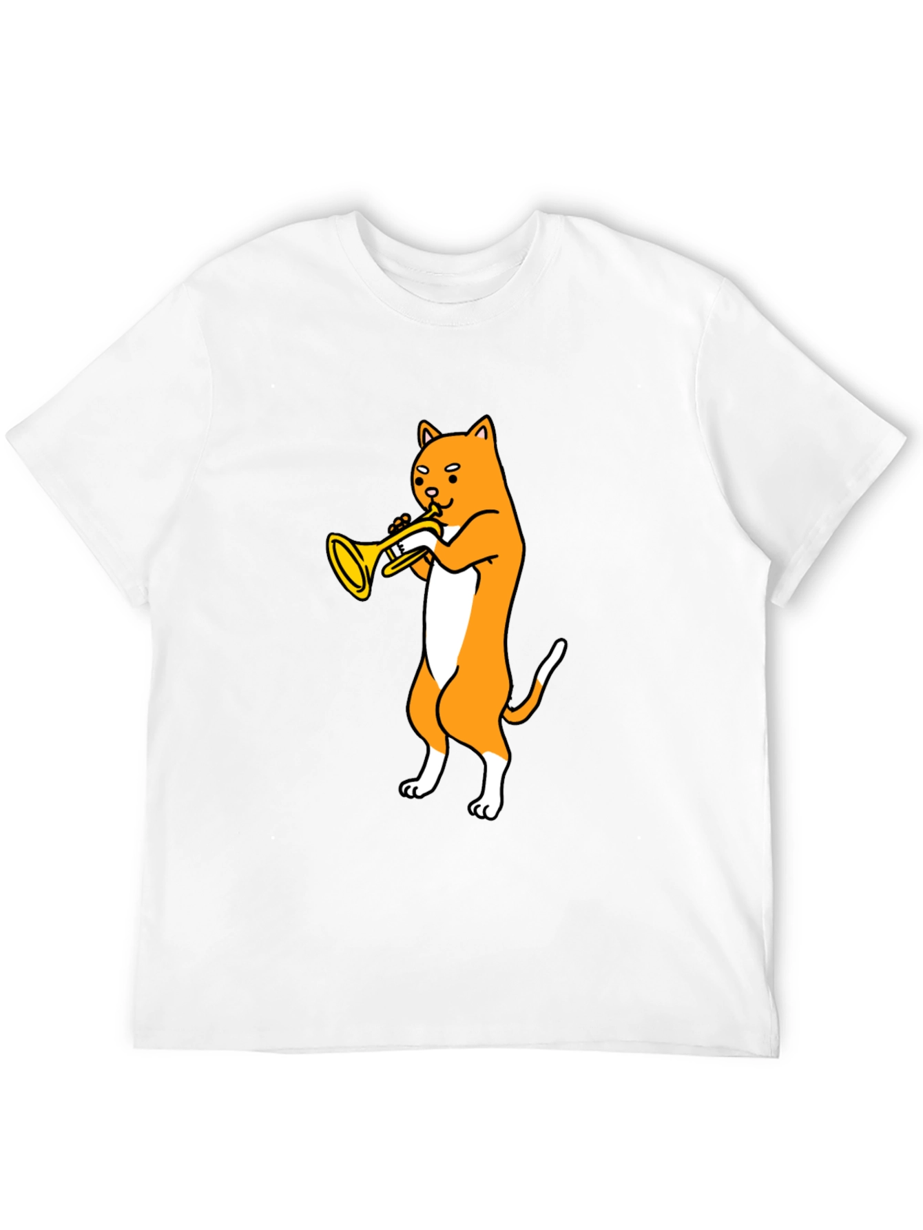 Cat Trumpet Player Graphic Tee