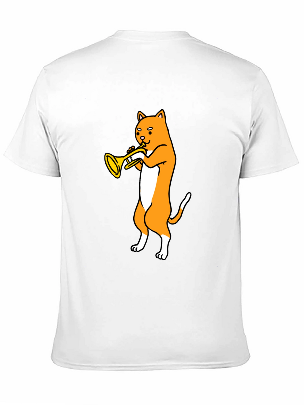 Cat Trumpet Player Graphic Tee