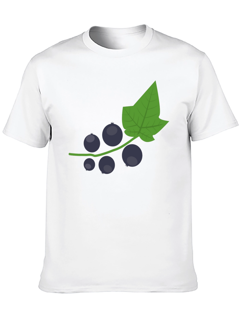 Black T-Shirt with Currant Graphic
