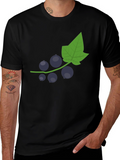 Black T-Shirt with Currant Graphic