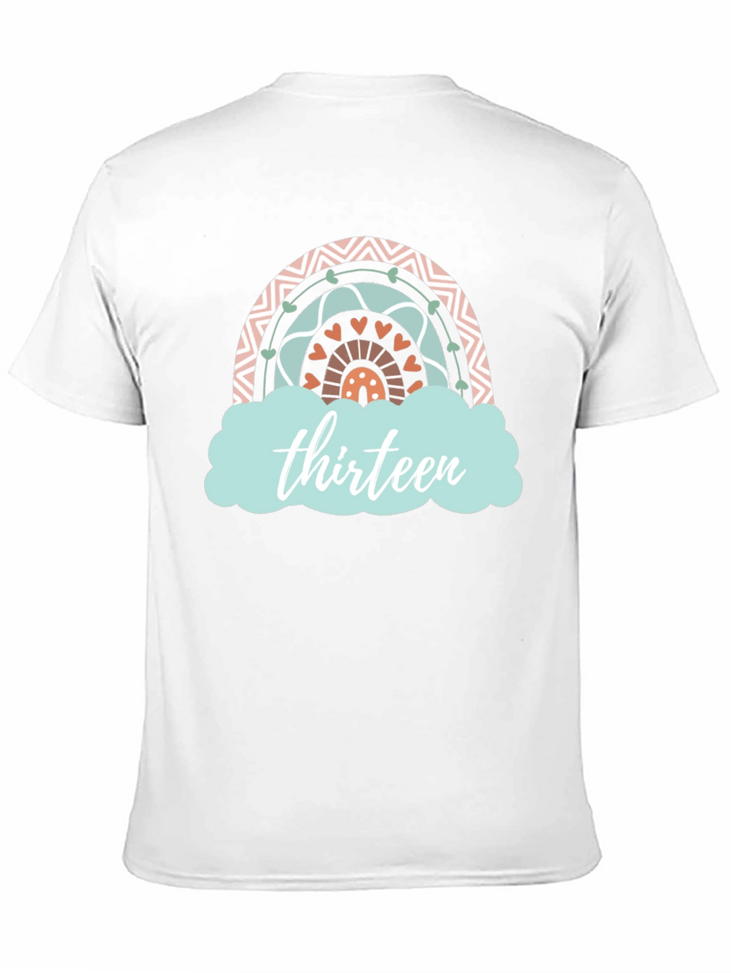 Thirteen Rainbow Graphic T-Shirt - Birthday Tee