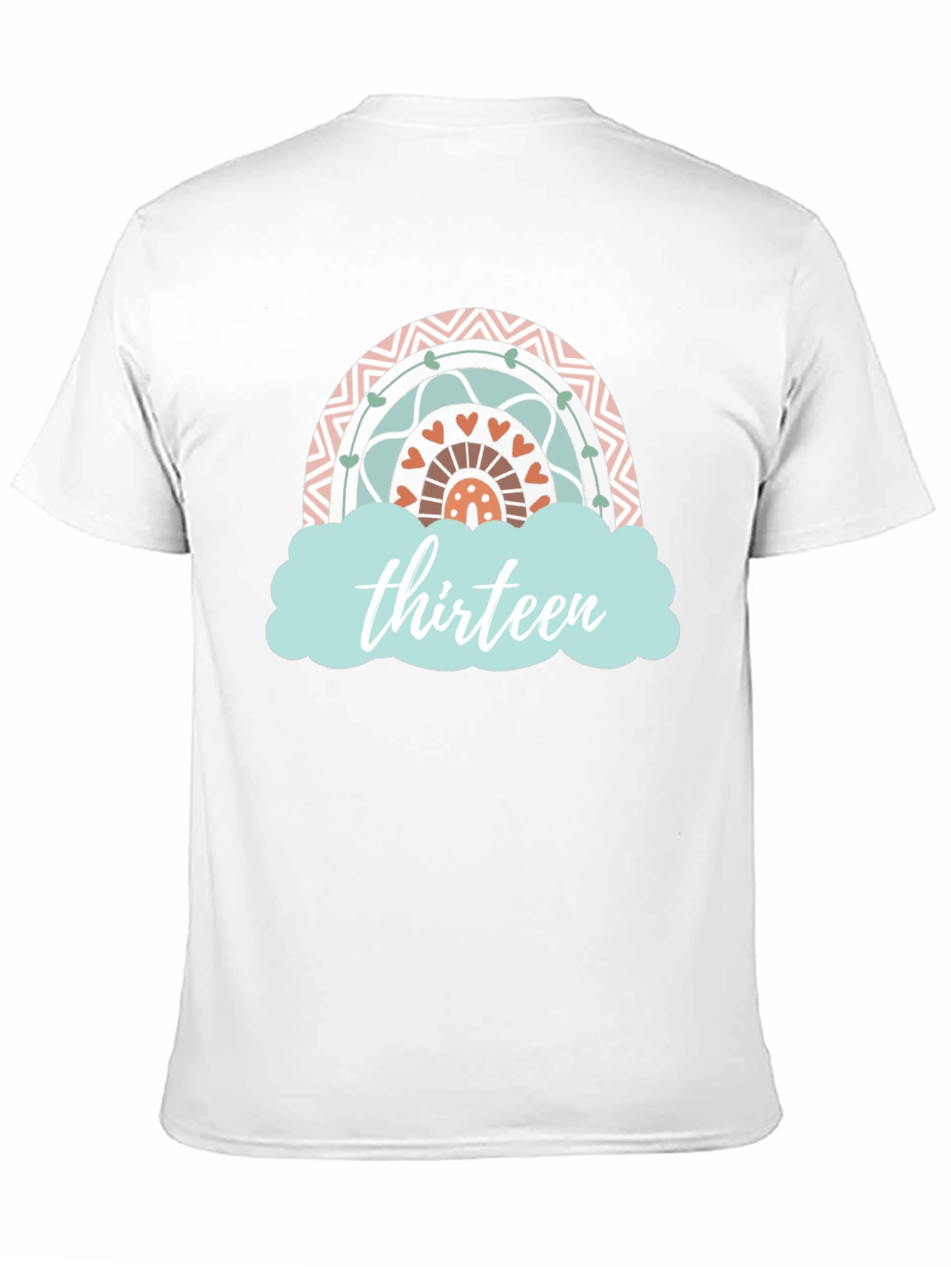 Thirteen Rainbow Graphic T-Shirt - Birthday Tee