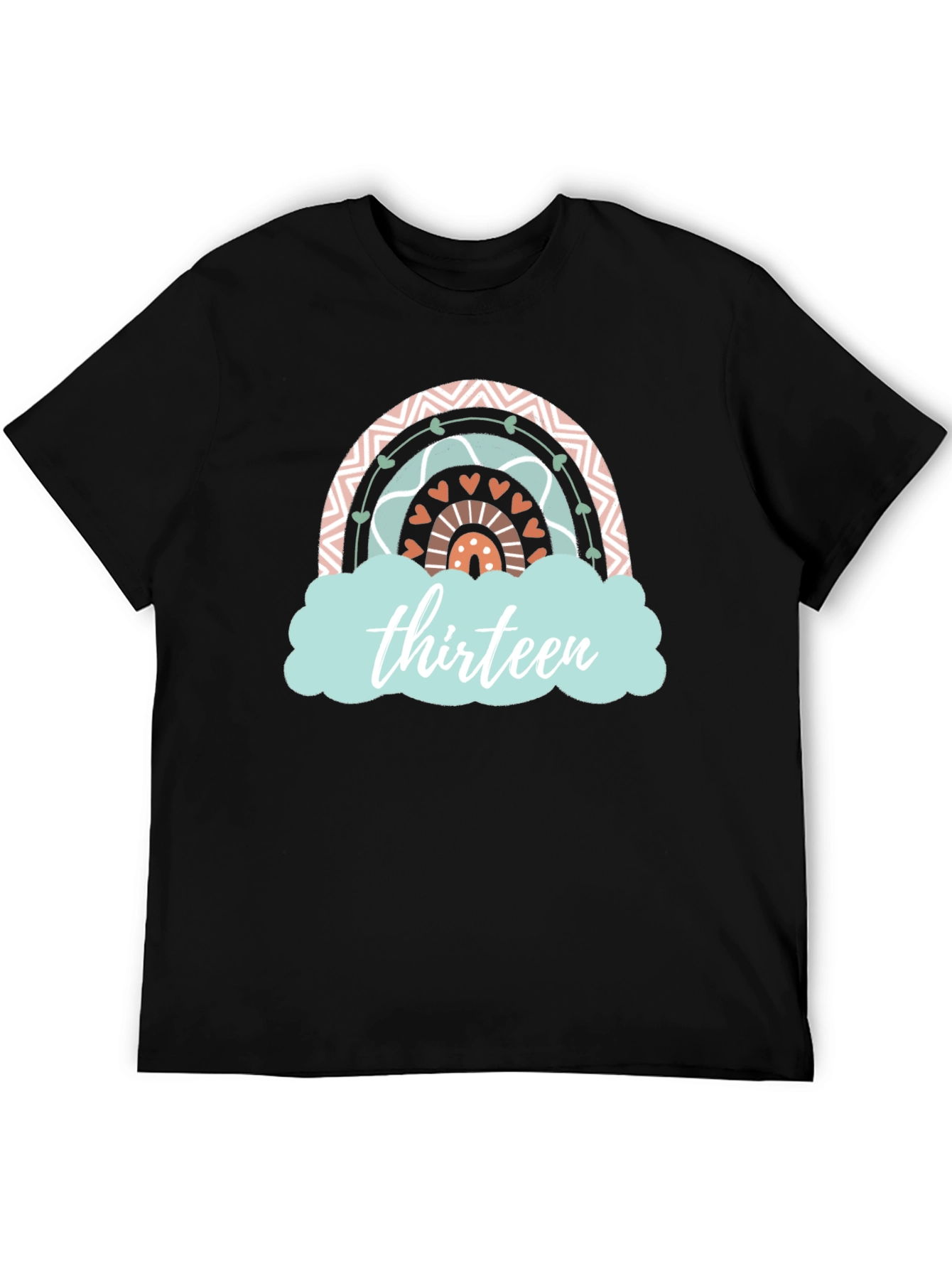 Thirteen Rainbow Graphic T-Shirt - Birthday Tee
