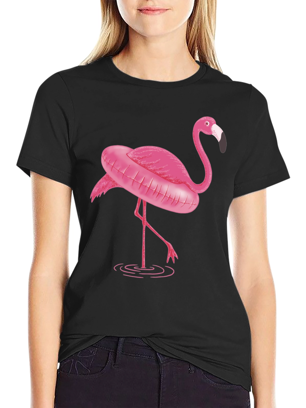Flamingo T-Shirt - Black Graphic Tee