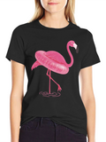 Flamingo T-Shirt - Black Graphic Tee
