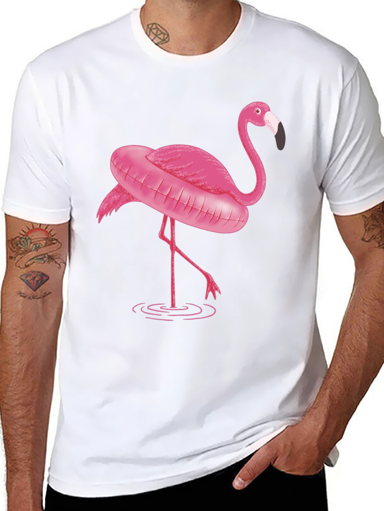 Flamingo T-Shirt - Black Graphic Tee