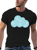 Fun Cloud Graphic Black T-Shirt