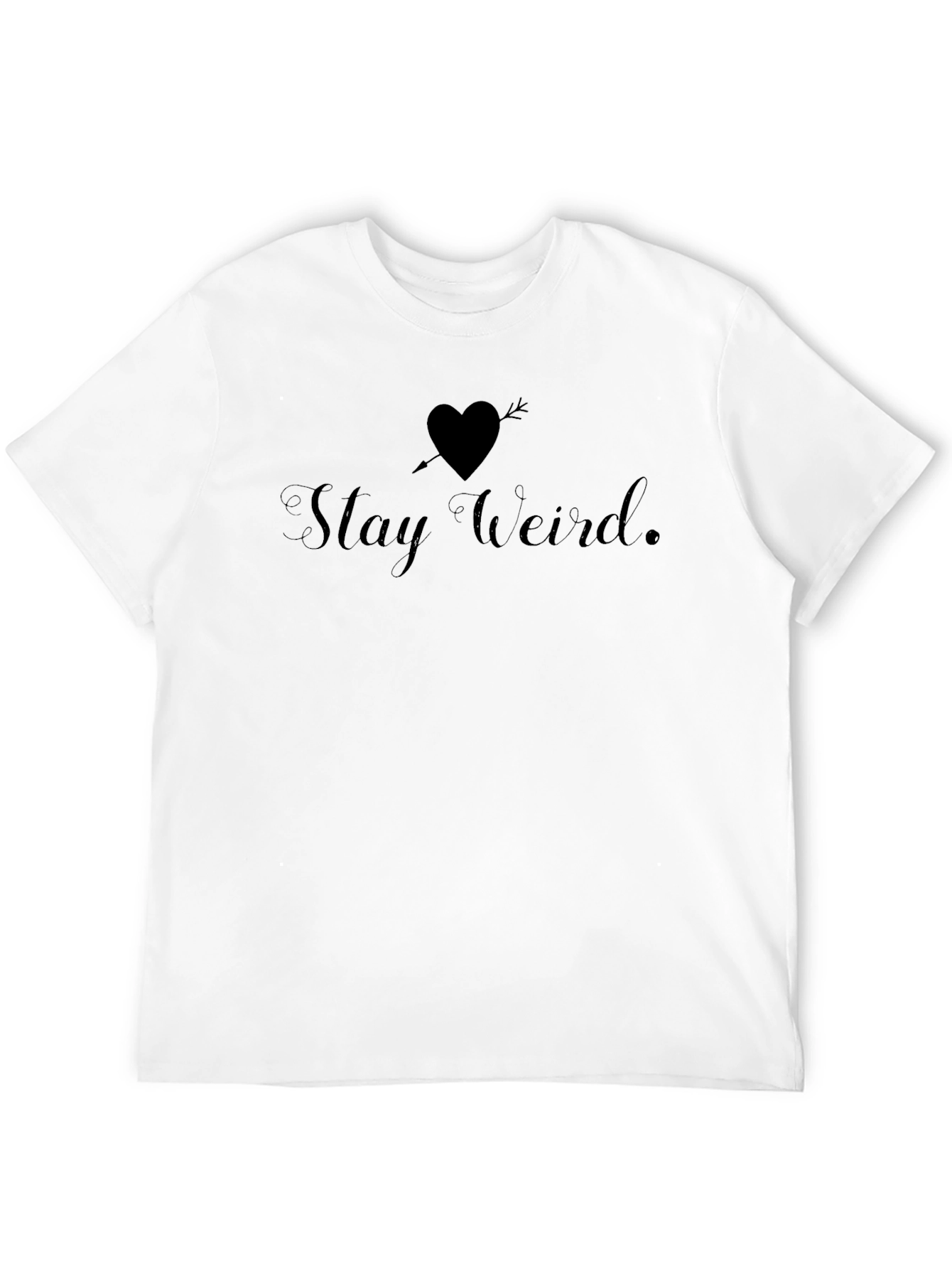 Stay Weird T-Shirt - Quirky Heart Arrow Graphic Tee