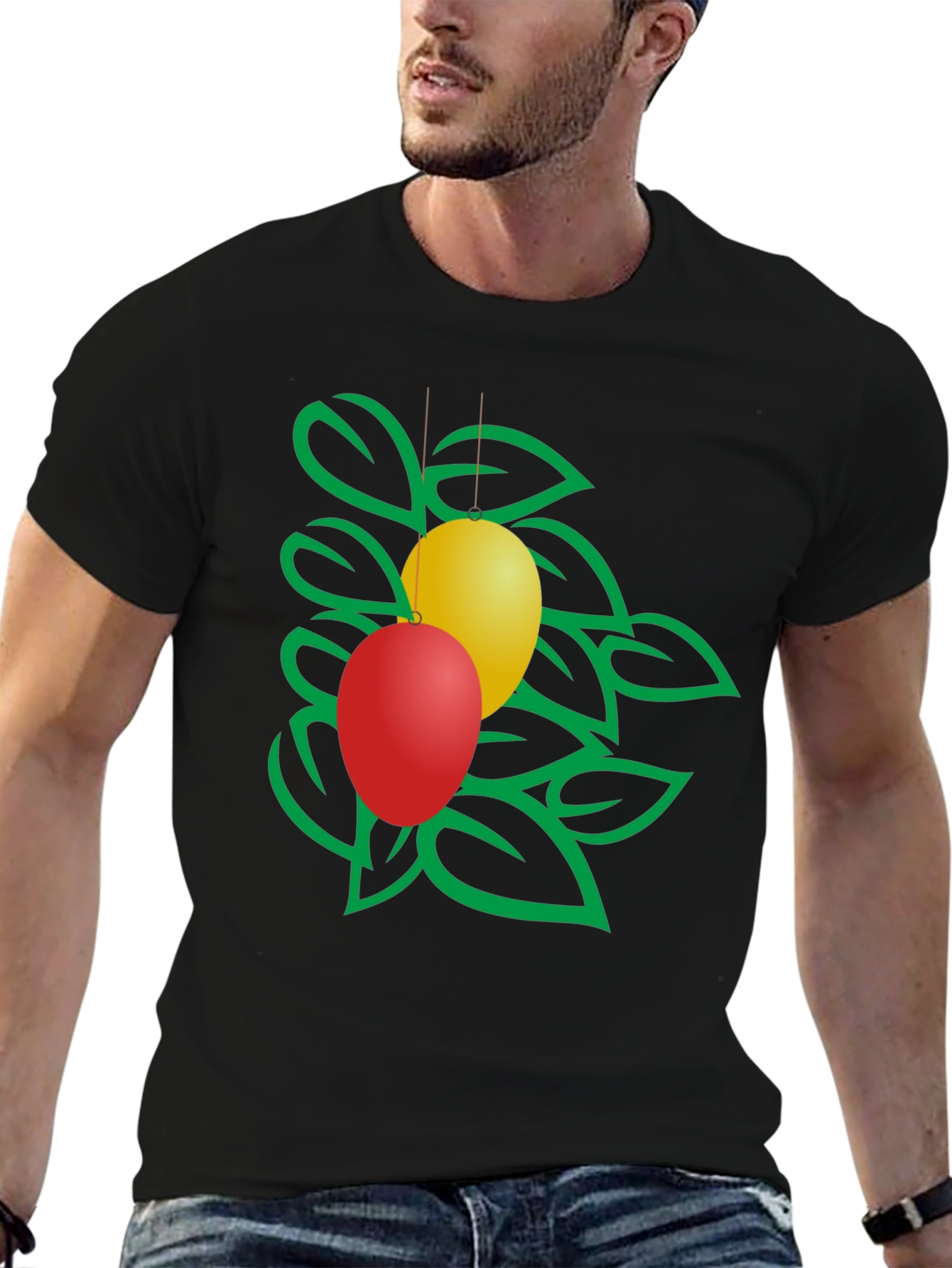 Festive Easter Egg & Greenery Graphic Tee