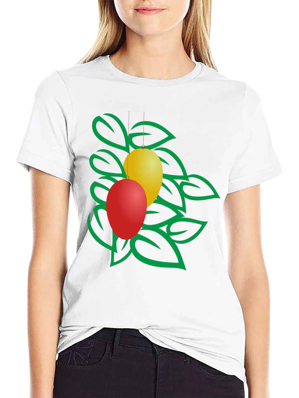 Festive Easter Egg & Greenery Graphic Tee
