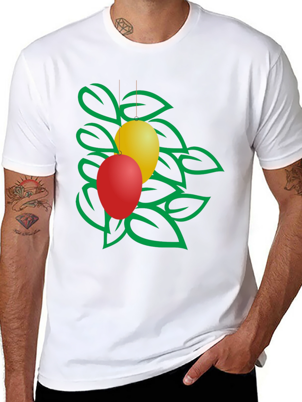 Festive Easter Egg & Greenery Graphic Tee