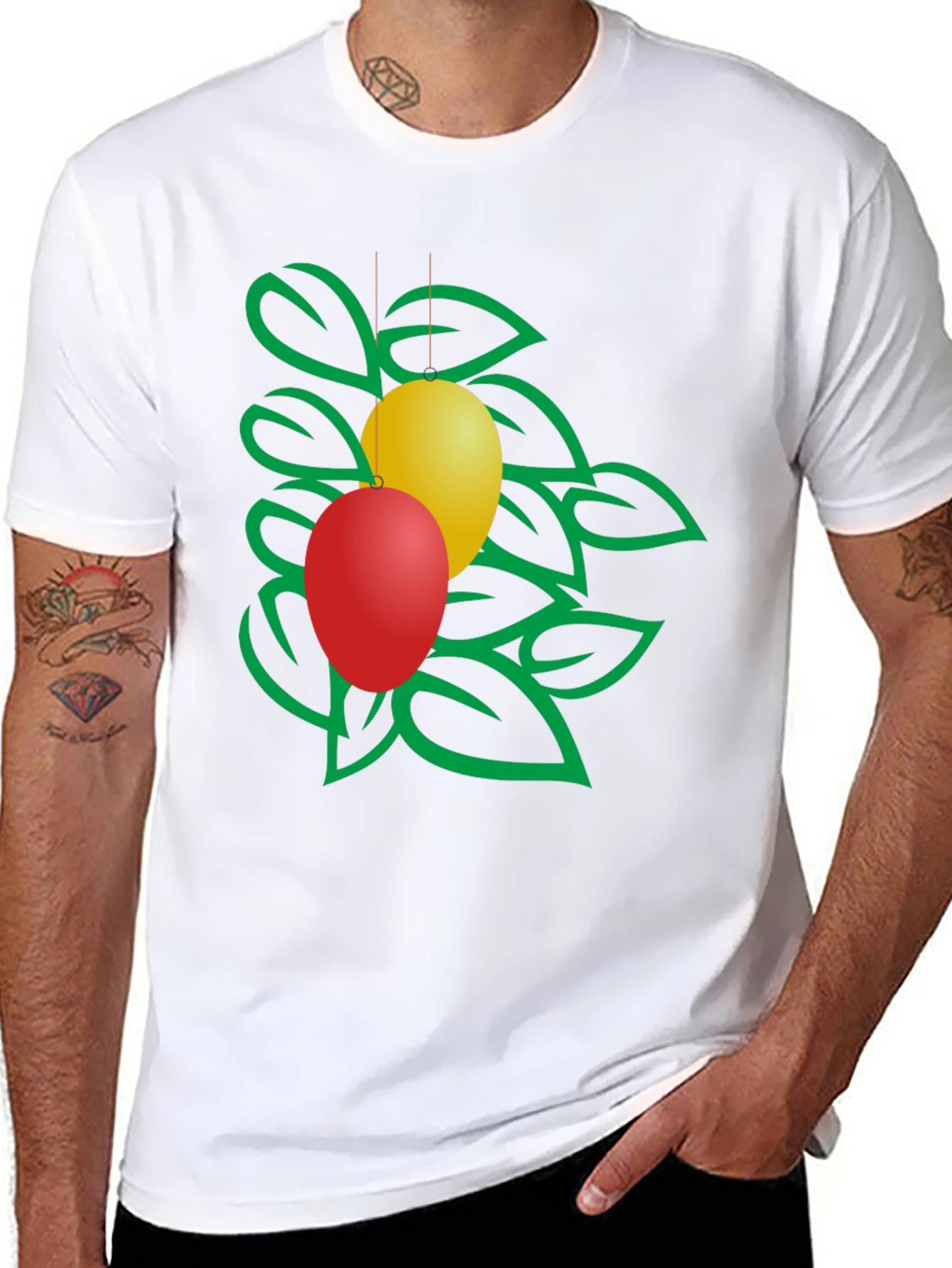 Festive Easter Egg & Greenery Graphic Tee