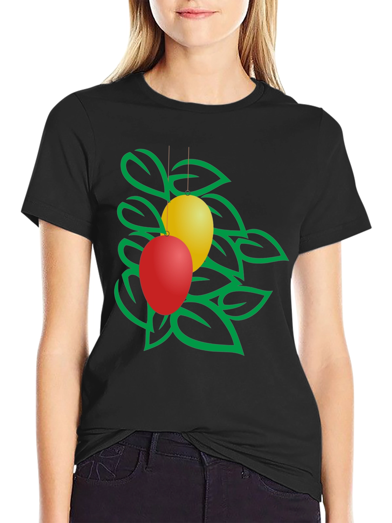 Festive Easter Egg & Greenery Graphic Tee