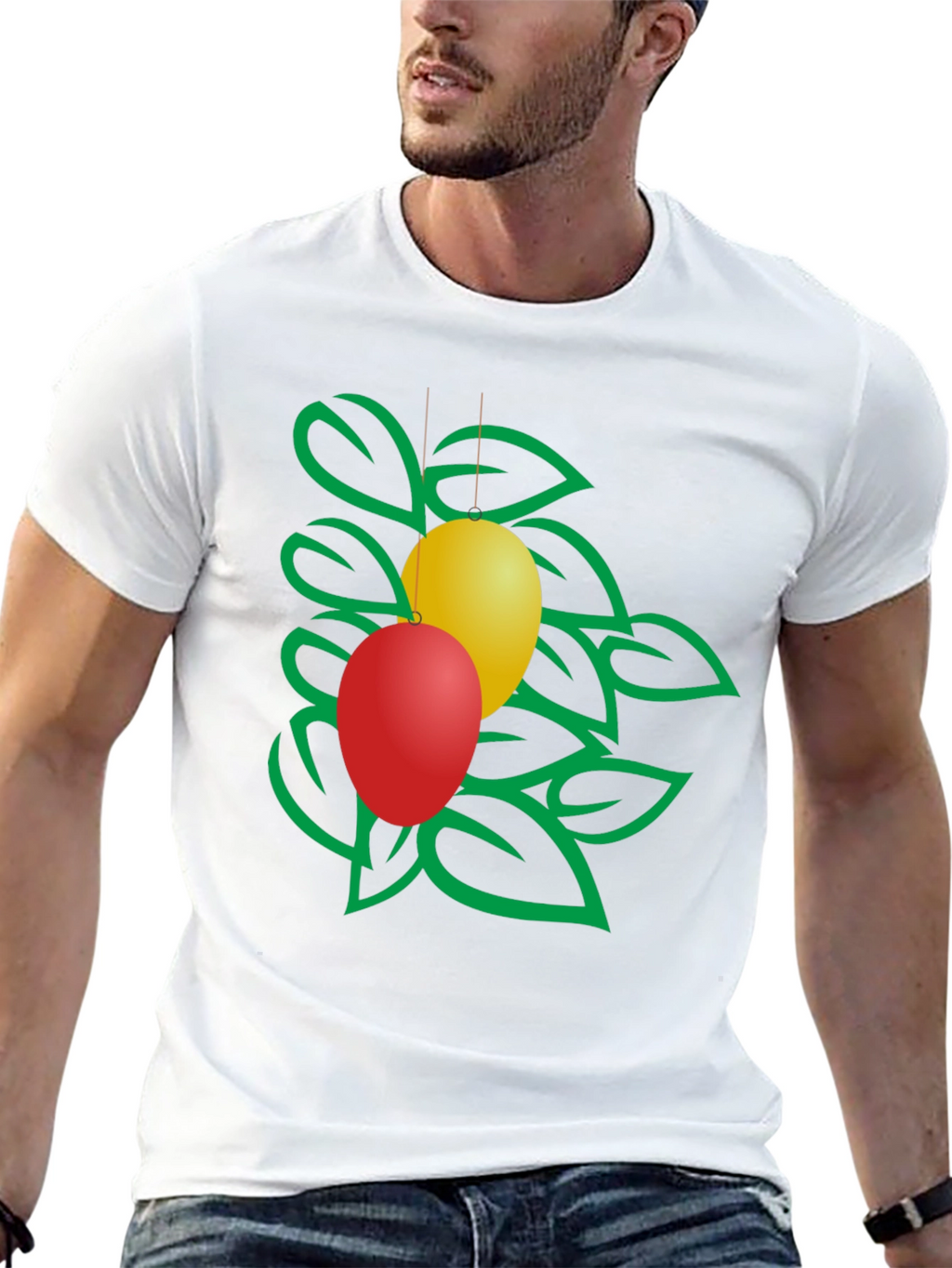 Festive Easter Egg & Greenery Graphic Tee