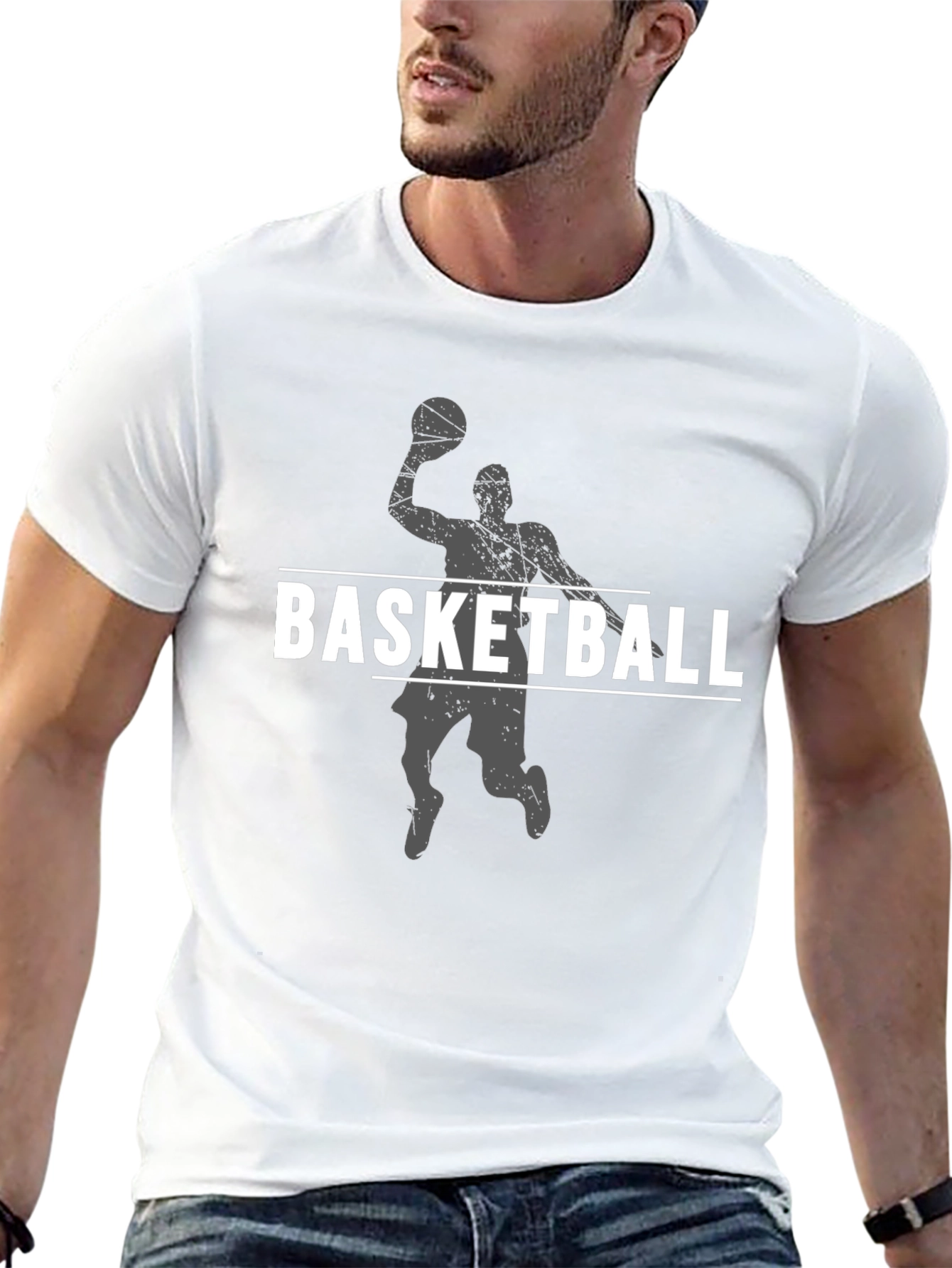 Basketball Graphic T-Shirt Sporty Style