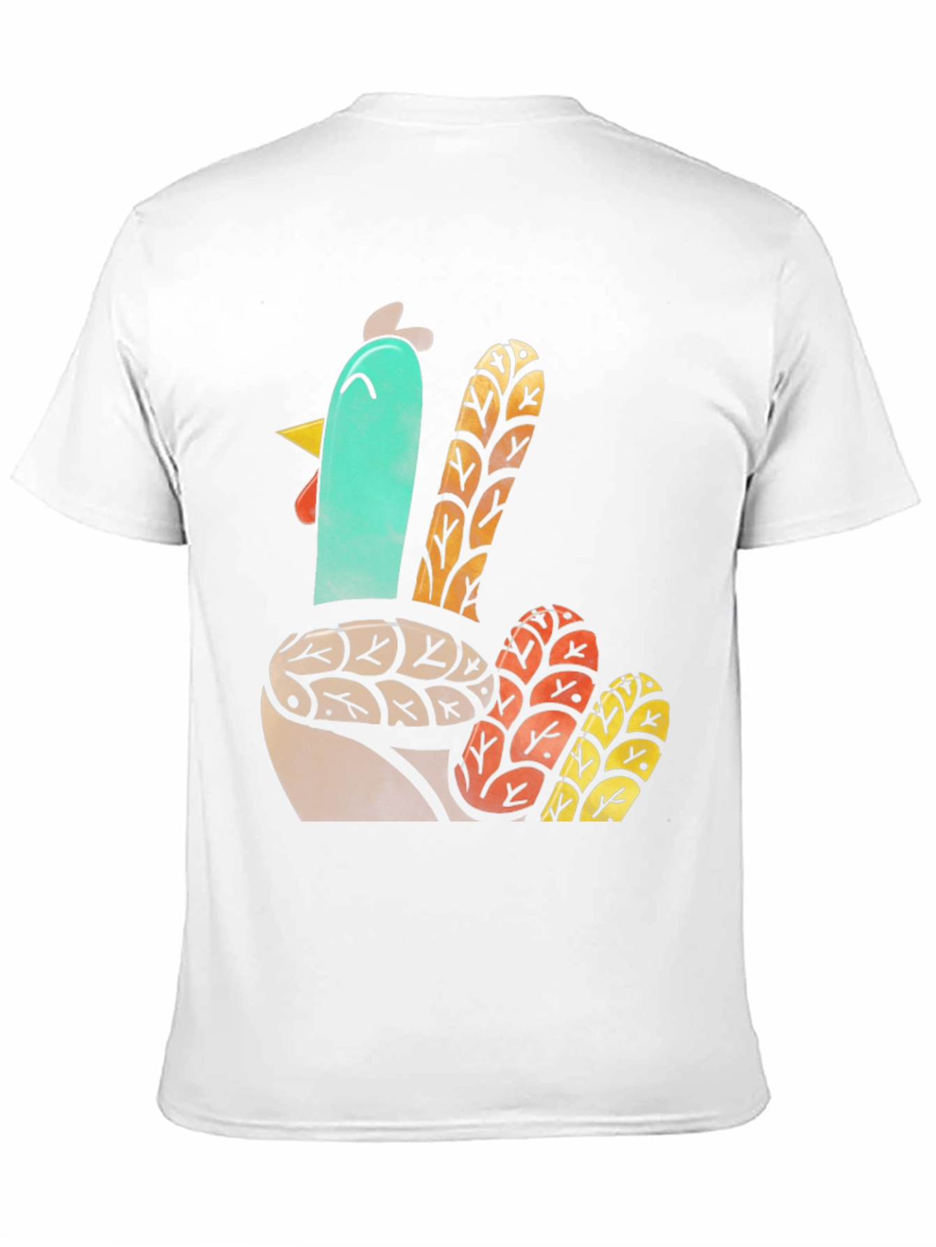 Thanksgiving Turkey Graphic Tee - Black Cotton T-Shirt