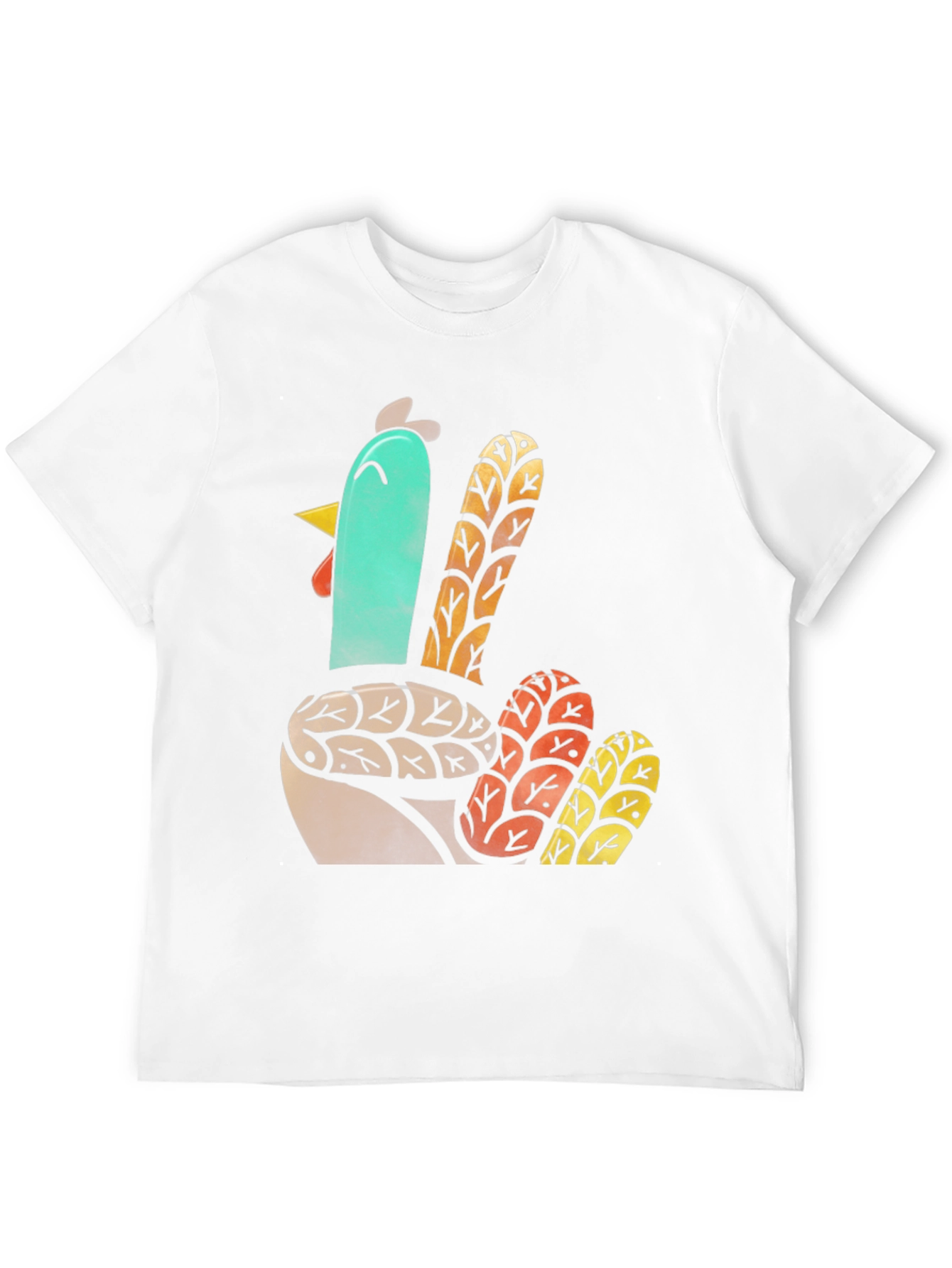 Thanksgiving Turkey Graphic Tee - Black Cotton T-Shirt