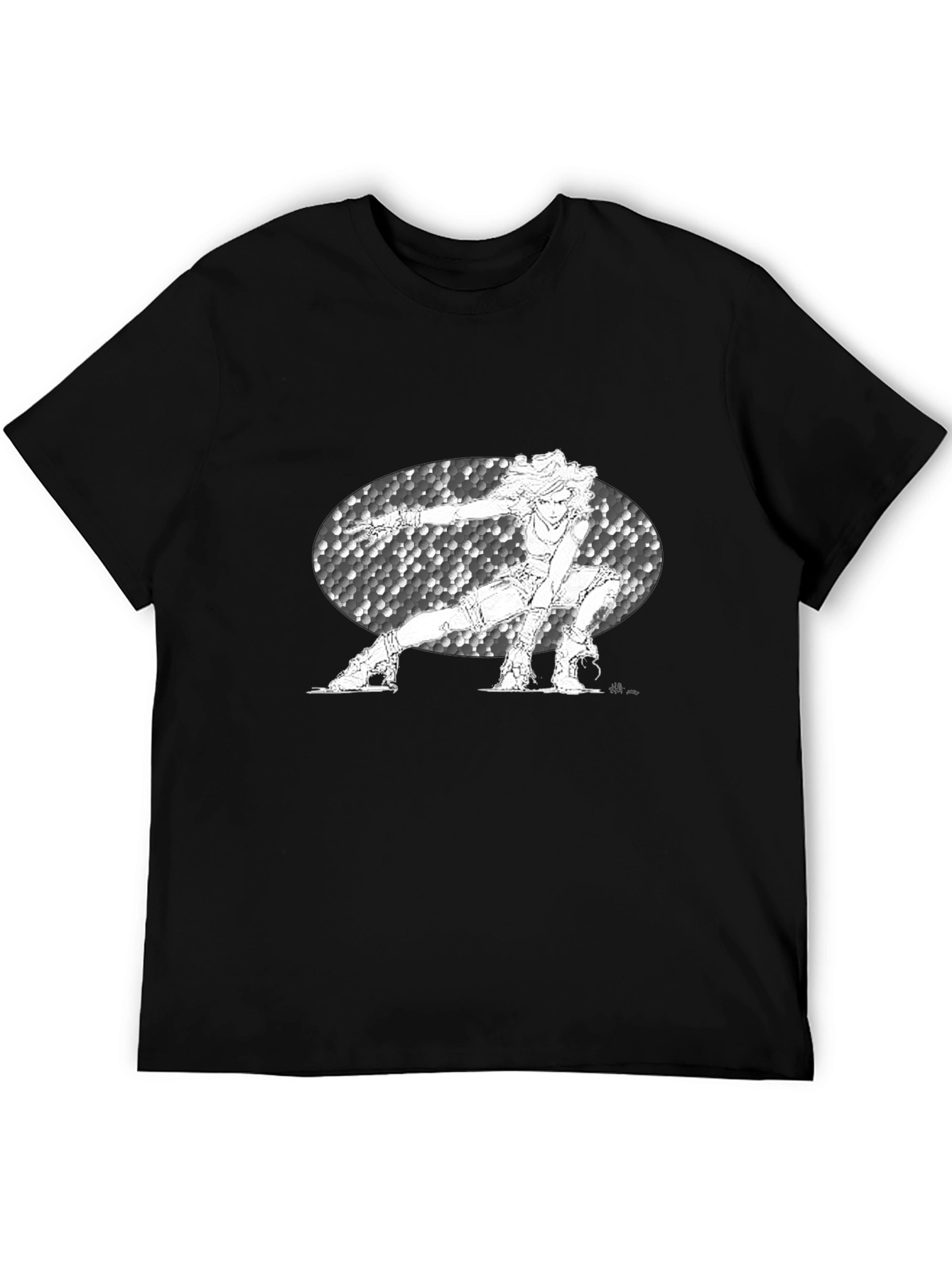 Anime Character Graphic Black T-Shirt